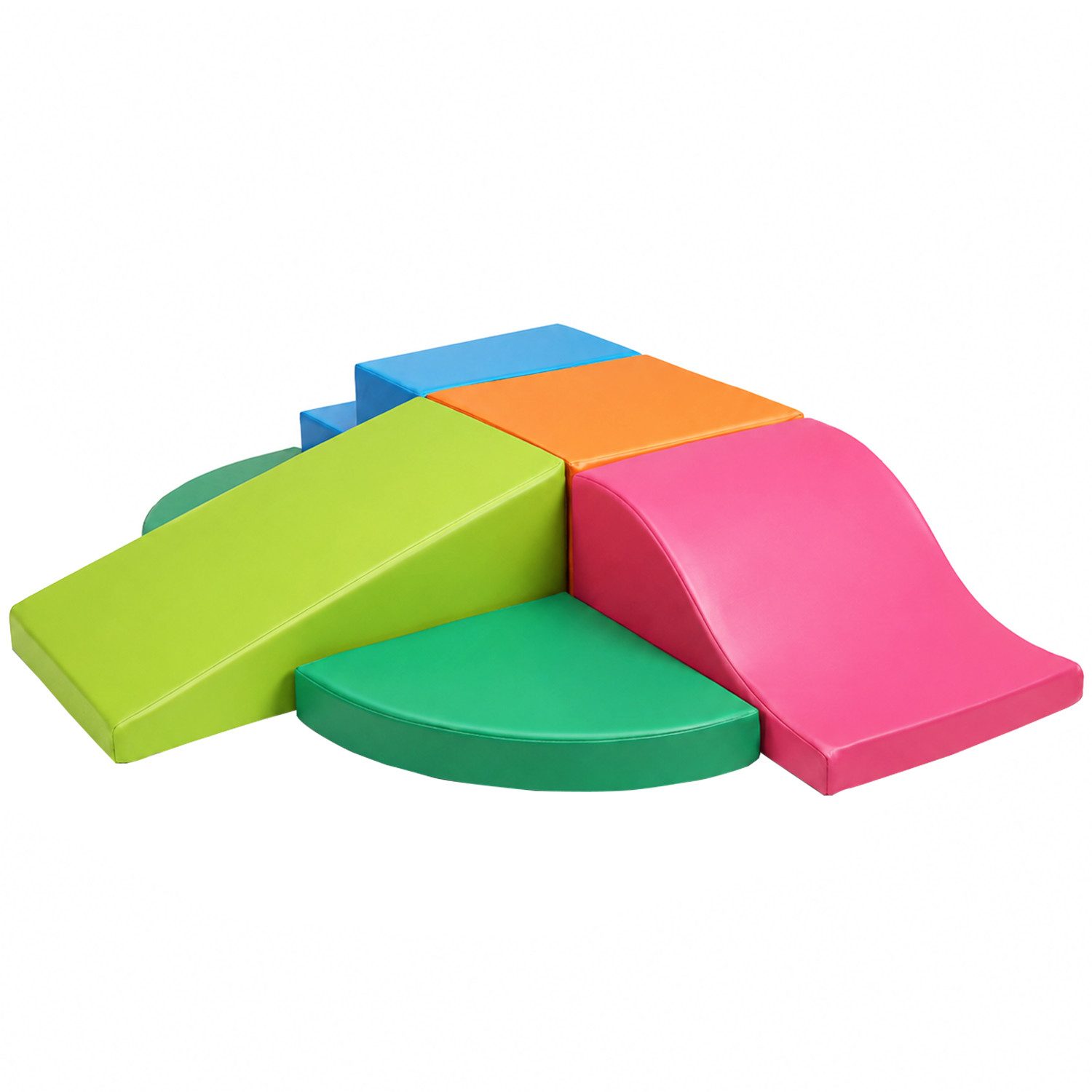 Clanmacy Schaumstoff Bausteine Toben & Klettern Bauspielzeug Kinder Set Spielbausteine, (6 St., Schaumstoffbausteine / Kletterblöcke)