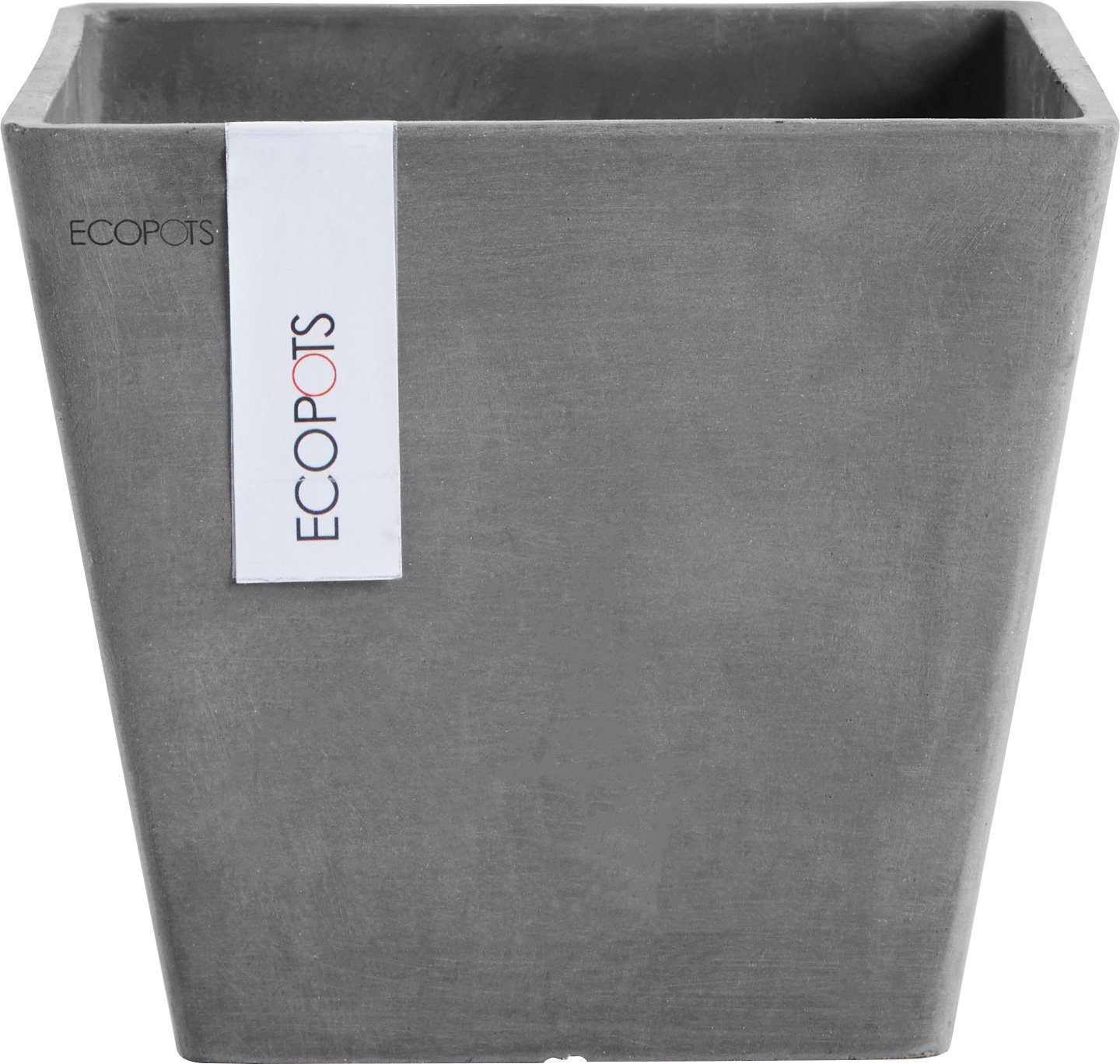 Grey, BxTxH: ROTTERDAM Blumentopf 20x20x17,5 cm ECOPOTS