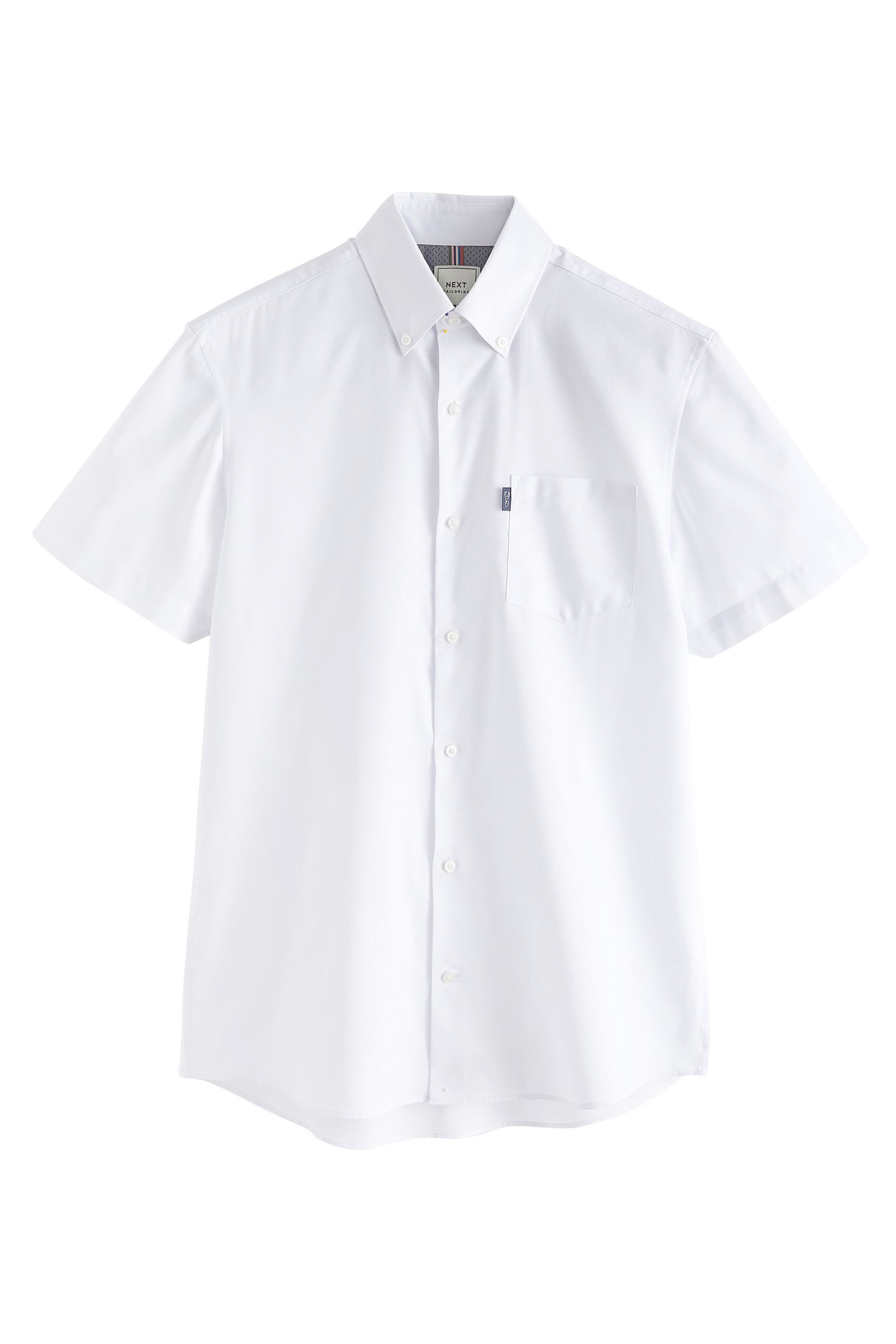 Next Kurzarmhemd Bügelleichtes Regular Fit Button-down-Oxfordhemd (1-tlg) günstig online kaufen