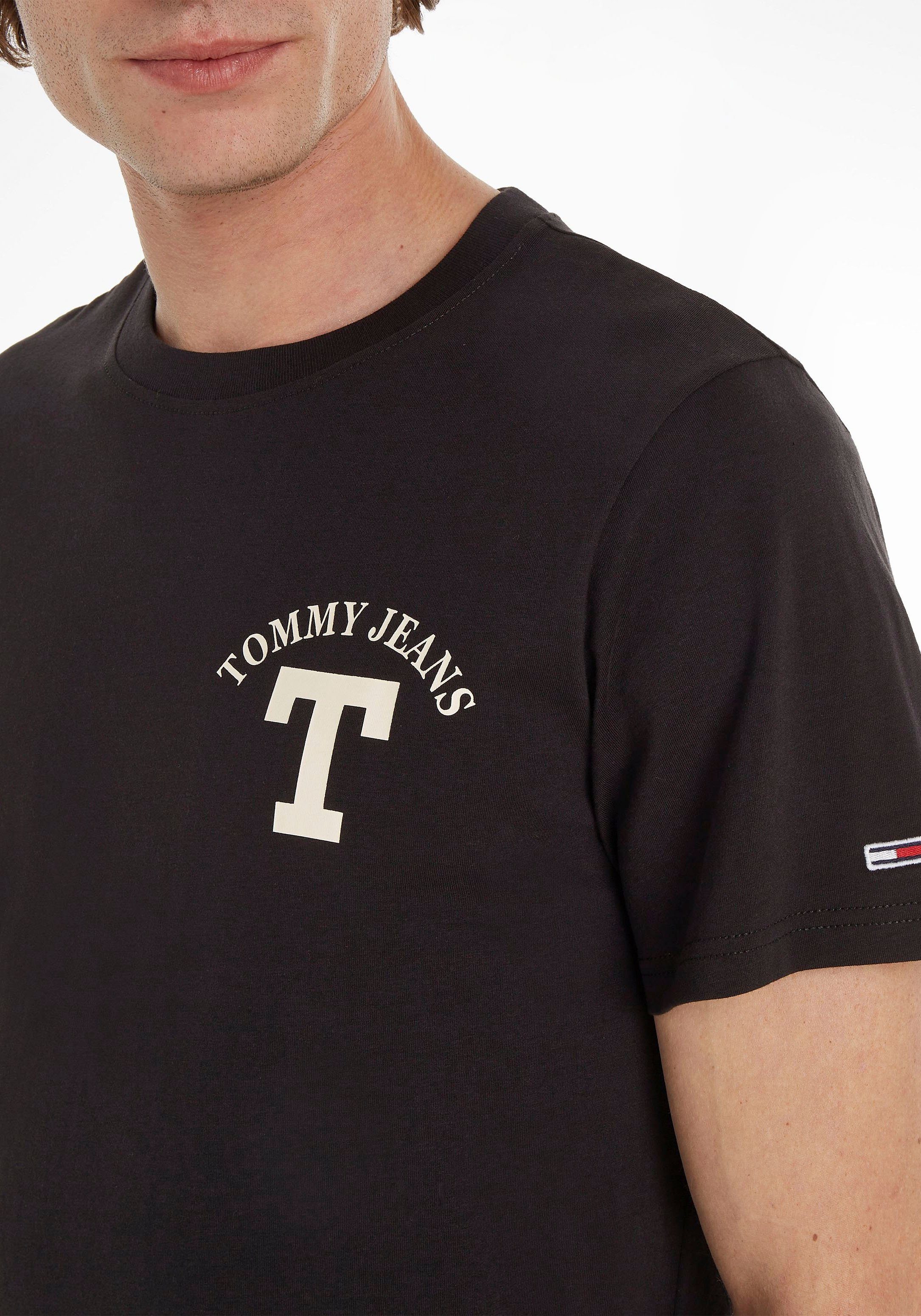 TEE T-Shirt Tommy REG Jeans TJM CURVED LETTERMAN Black