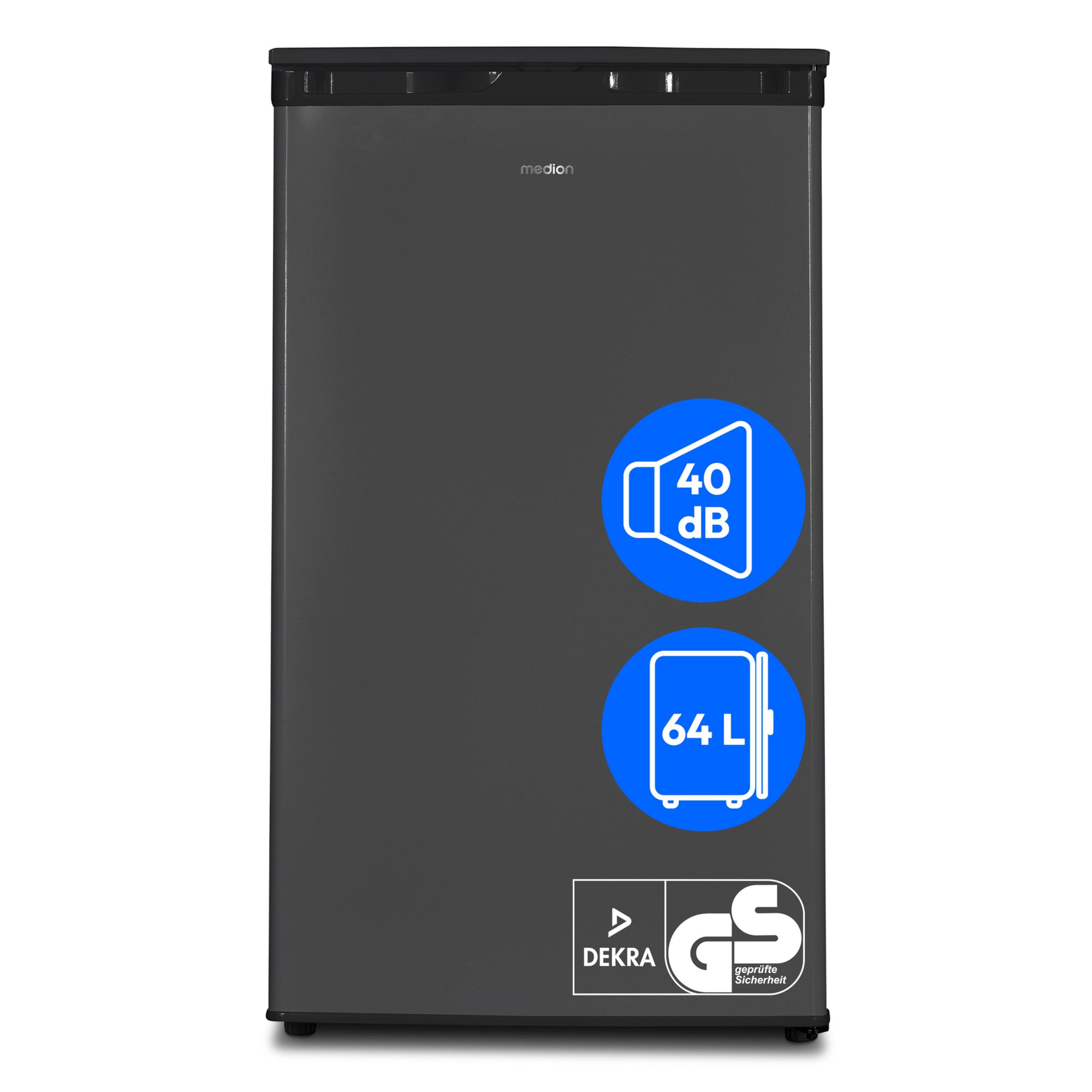Medion® Gefrierschrank MD37688, 84 cm hoch, 48 cm breit, 64 Liter, 3 transparente Schubladen, Türanschlag wechselbar