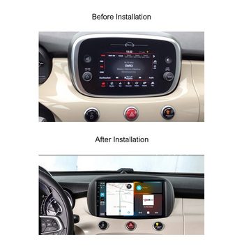 TAFFIO Für Fiat 500X 9"Touchscreen Android Autoradio GPS CarPlay AndroidAuto Einbau-Navigationsgerät