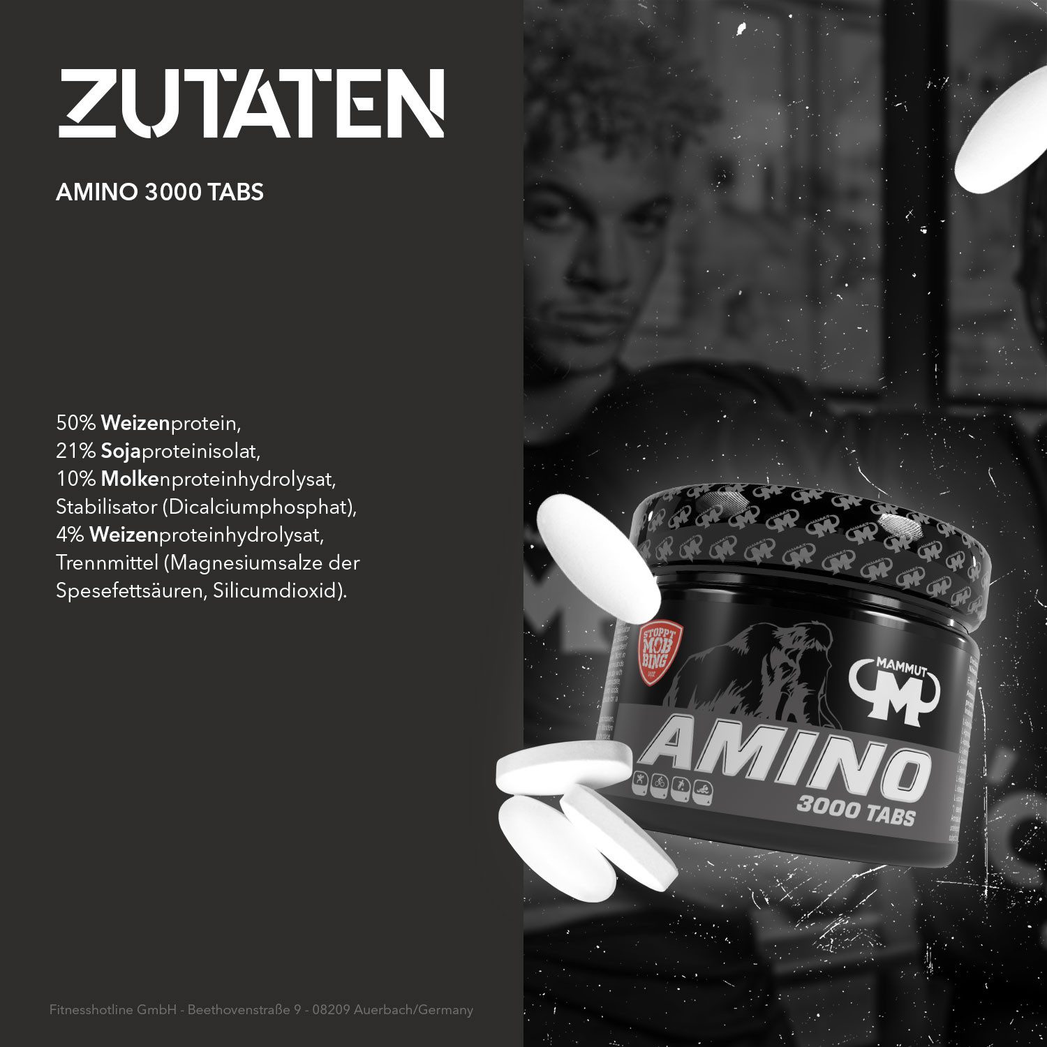 Mammut Nutrition Amino 3000 Tabs - 300 Stück/Dose Tablette, 288 g