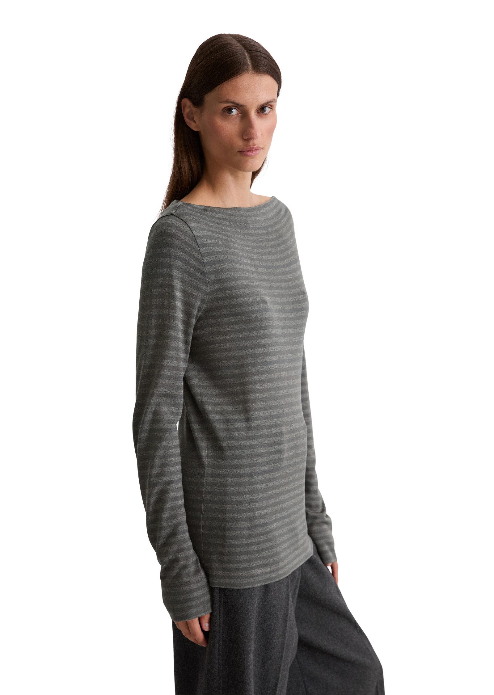 Marc O'Polo Langarmshirt aus Melange-Jersey günstig online kaufen