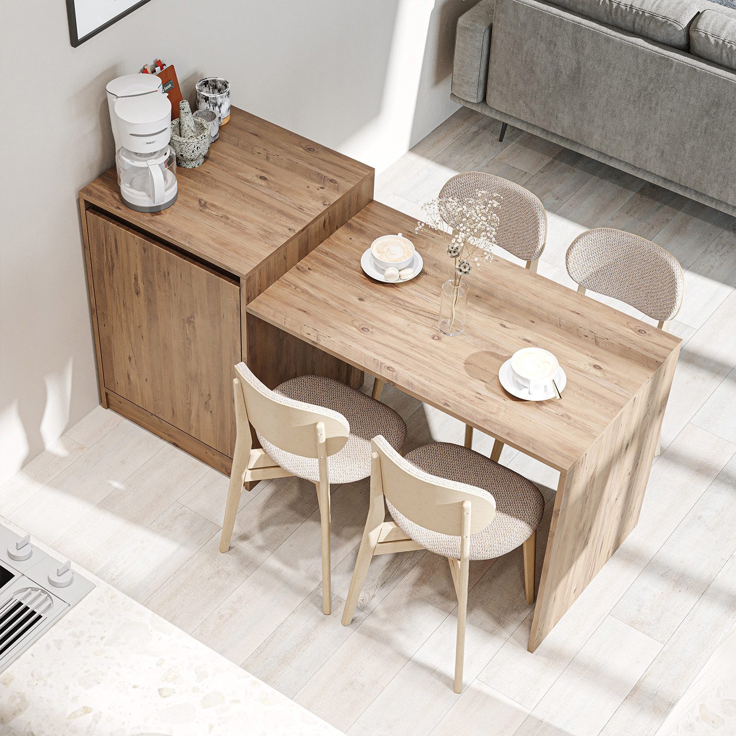Roomart Küchentisch MILANO (Kücheninsel mit Esstisch, günstig online kaufen