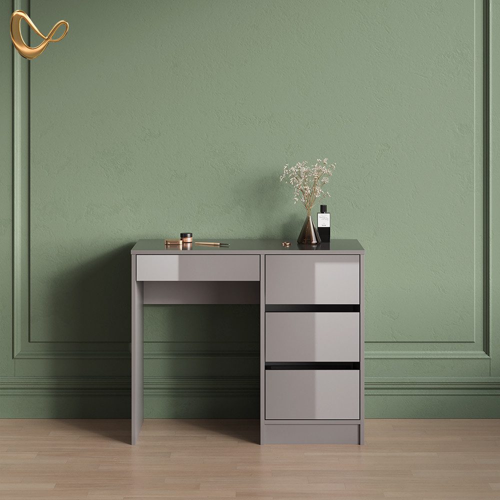 Livinity® Schminktisch Imola, Grau/Grau, mit 4 Schubladen günstig online kaufen