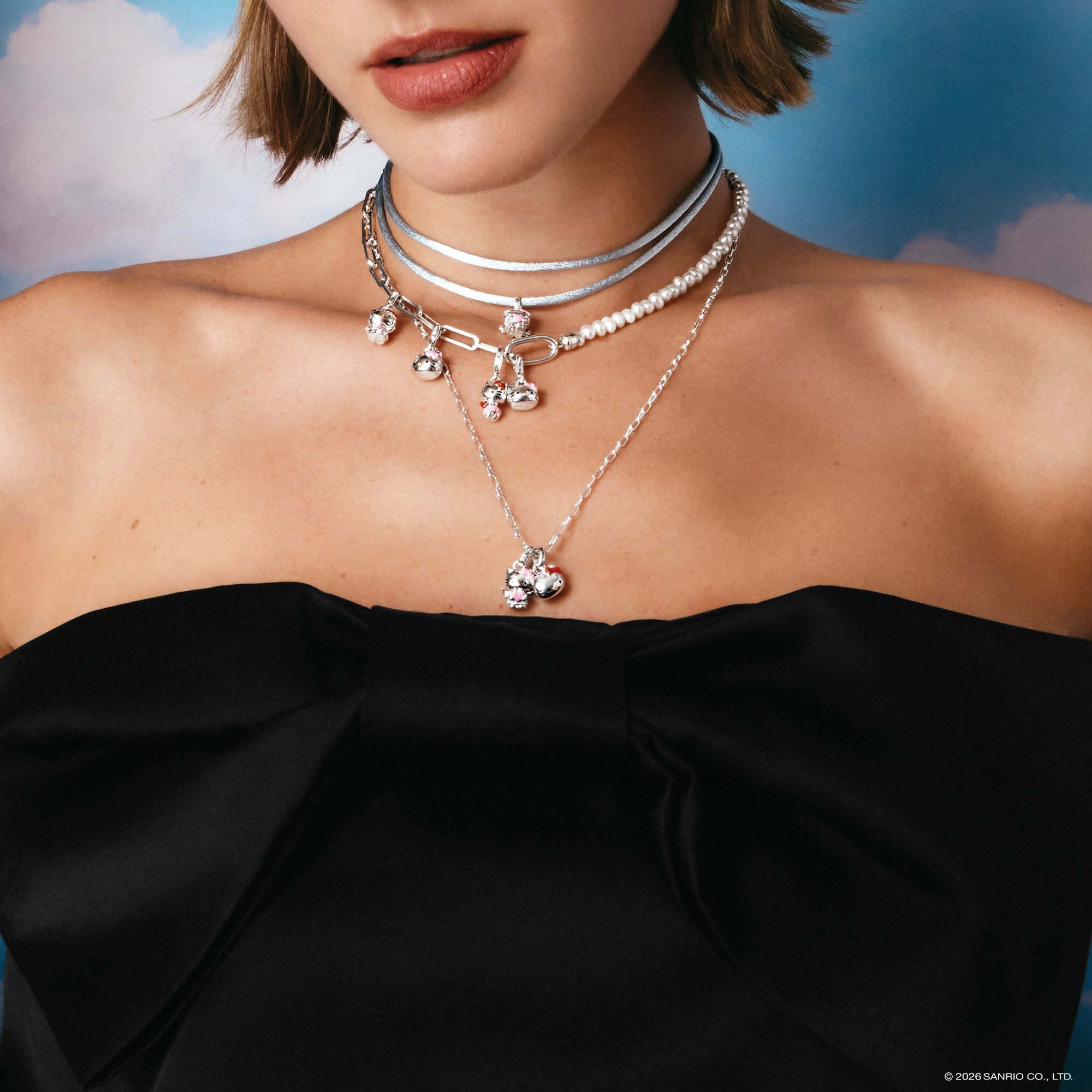 THOMAS SABO Textilband Stoffkette in verschiedenen Farben, Lange Kette – Bild 3 von 4