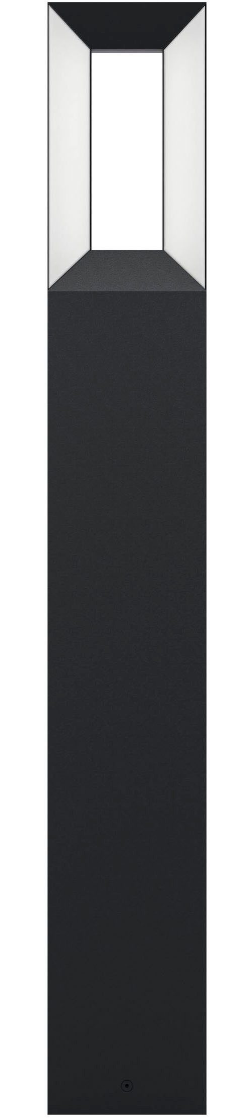 EGLO Stehlampe Riforano Außen-Stehlampe, Aluminium-Guss und Kunststoff, Außenleuchte, LED fest integriert, Warmweiß, Stehleuchte - L11 x B6 x H77 cm - schwarz - 2X5W inkl.