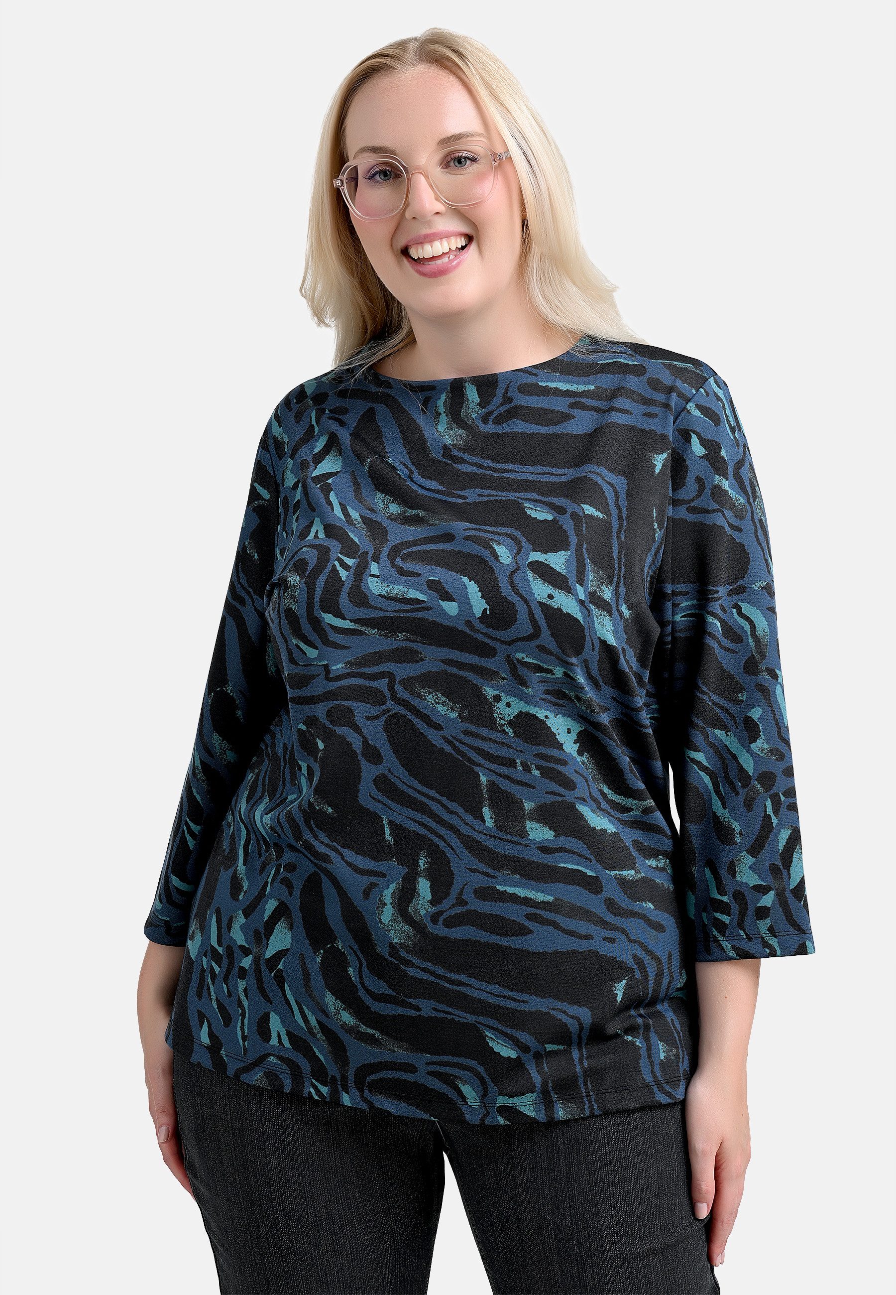 elanza T-Shirt Shirt mit Marmor-Print in günstig online kaufen