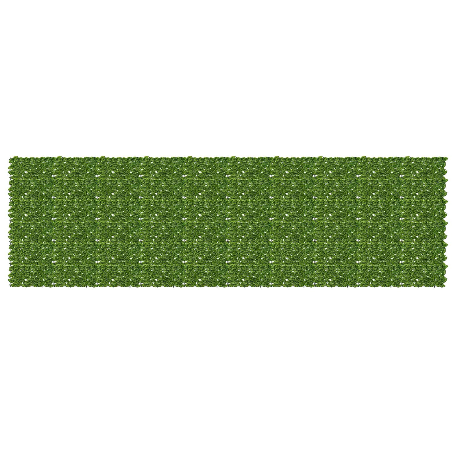 vidaXL Balkonsichtschutz Balkonsichtschutz mit Blättern Grün und Gelb 500 x 150 cm (1-St)