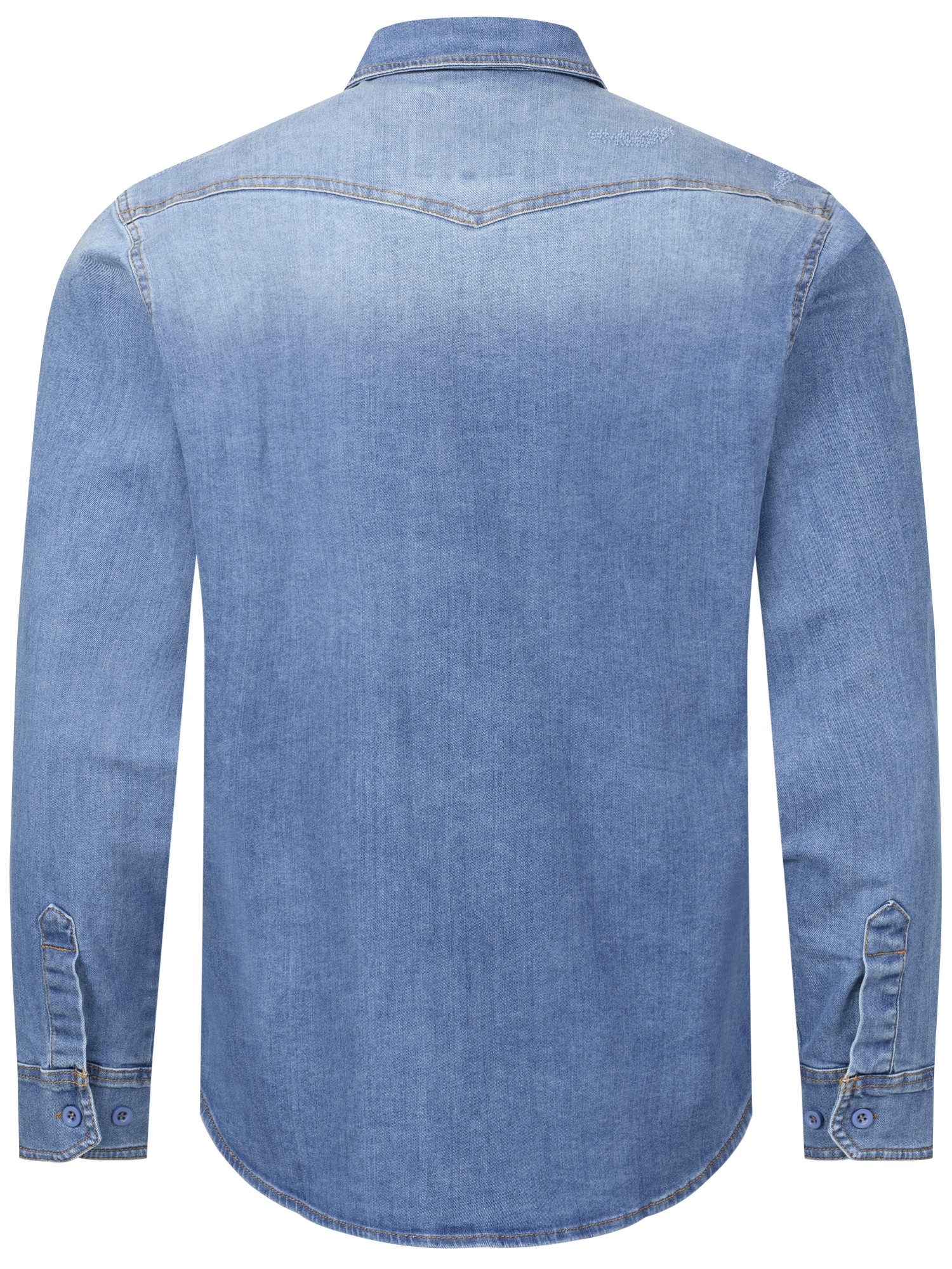 Rock Creek Jeanshemd Herren Jeans Hemd Regular Fit H-419