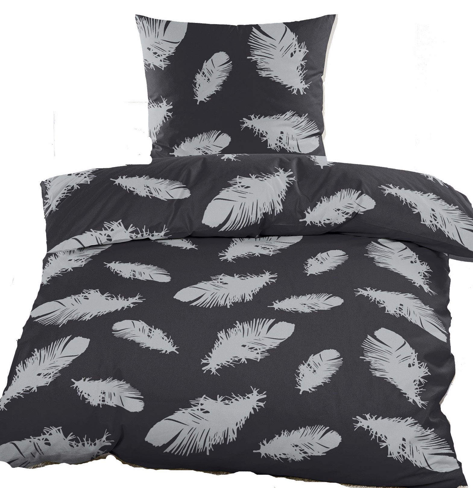 KH-Haushaltshandel Bettwäsche Biber Winter Bettwäsche 135x200 + 80x80 cm, g günstig online kaufen