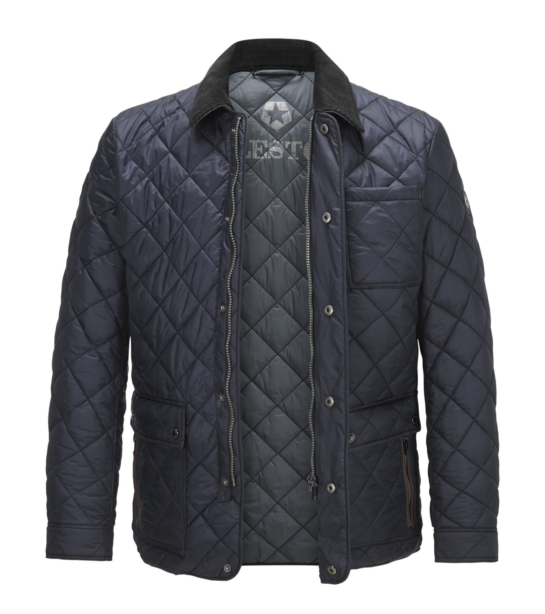 Milestone Steppjacke MSSeattle im klassischen Rautenstepp mit Kordkragen günstig online kaufen