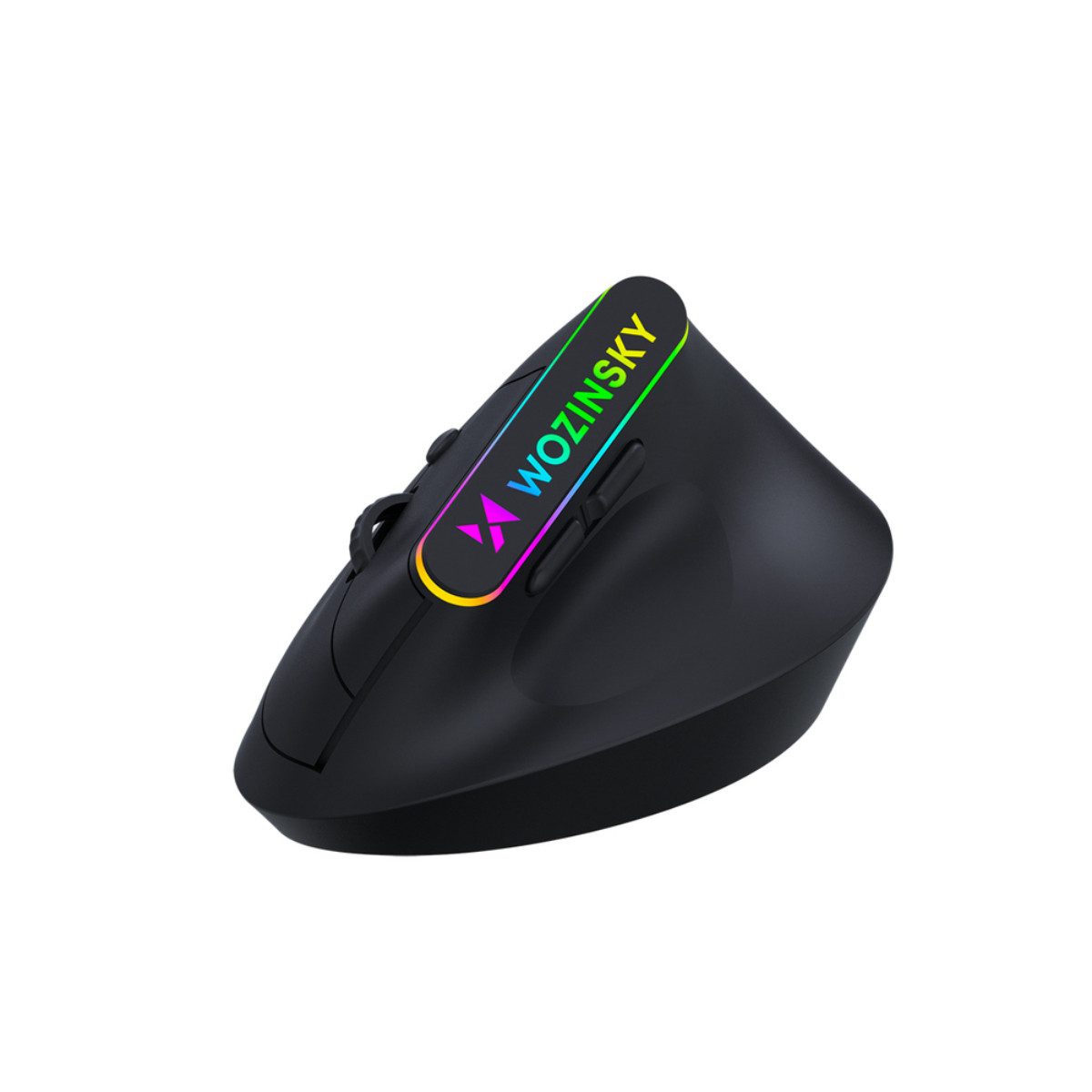 Wozinsky WMG-1164 Gaming-Maus (USB-Empfänger, 2,4 GHz Funk, Bluetooth 5.0, Kabellos, 57° Vertikaldesign, Bluetooth 5.0, 3600 DPI und RGB)