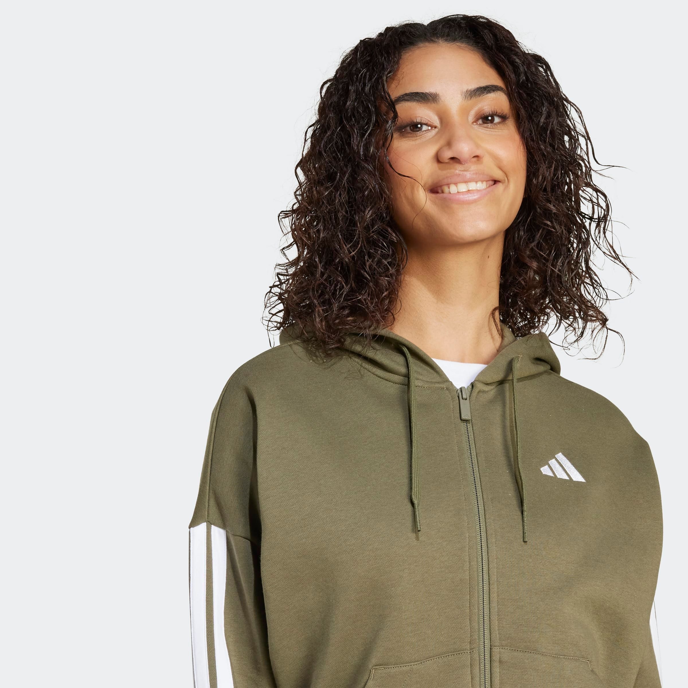 adidas Sportswear Kapuzensweatshirt ESSENTIALS 3-STREIFEN FLEECE