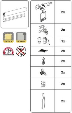 Seitenzugrollo EASYFIX Rollo, GARDINIA, blickdicht, ohne Bohren, Klemmfix, mit Scandinavian Motiv