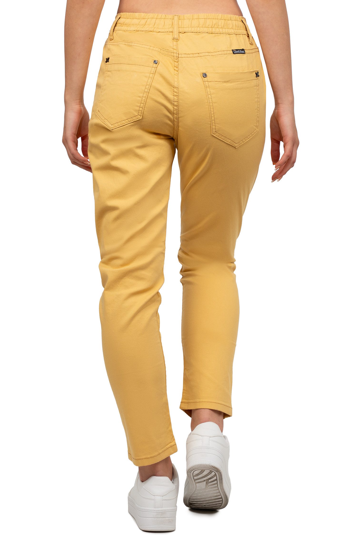 Cipo & Baxx Stoffhose Damen Regular Fit Hose Mid Waist BA-WD508 für lässige Alltagslooks und Freizeit-Outfits