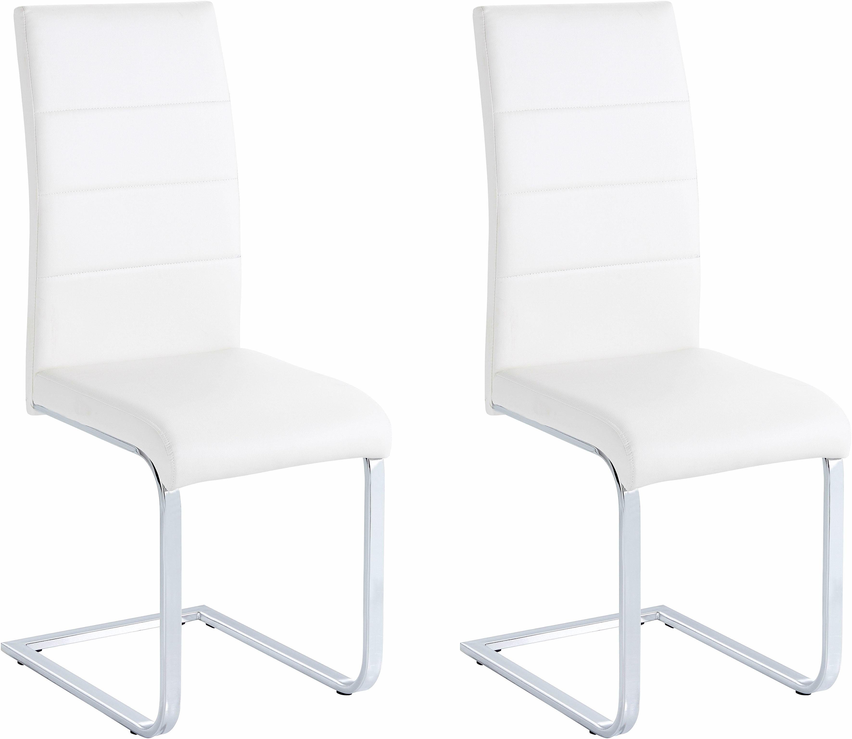 OTTO home Freischwinger Josy (Set, 2 St), Bezug in Kunstleder, verchromtes Metallgestell