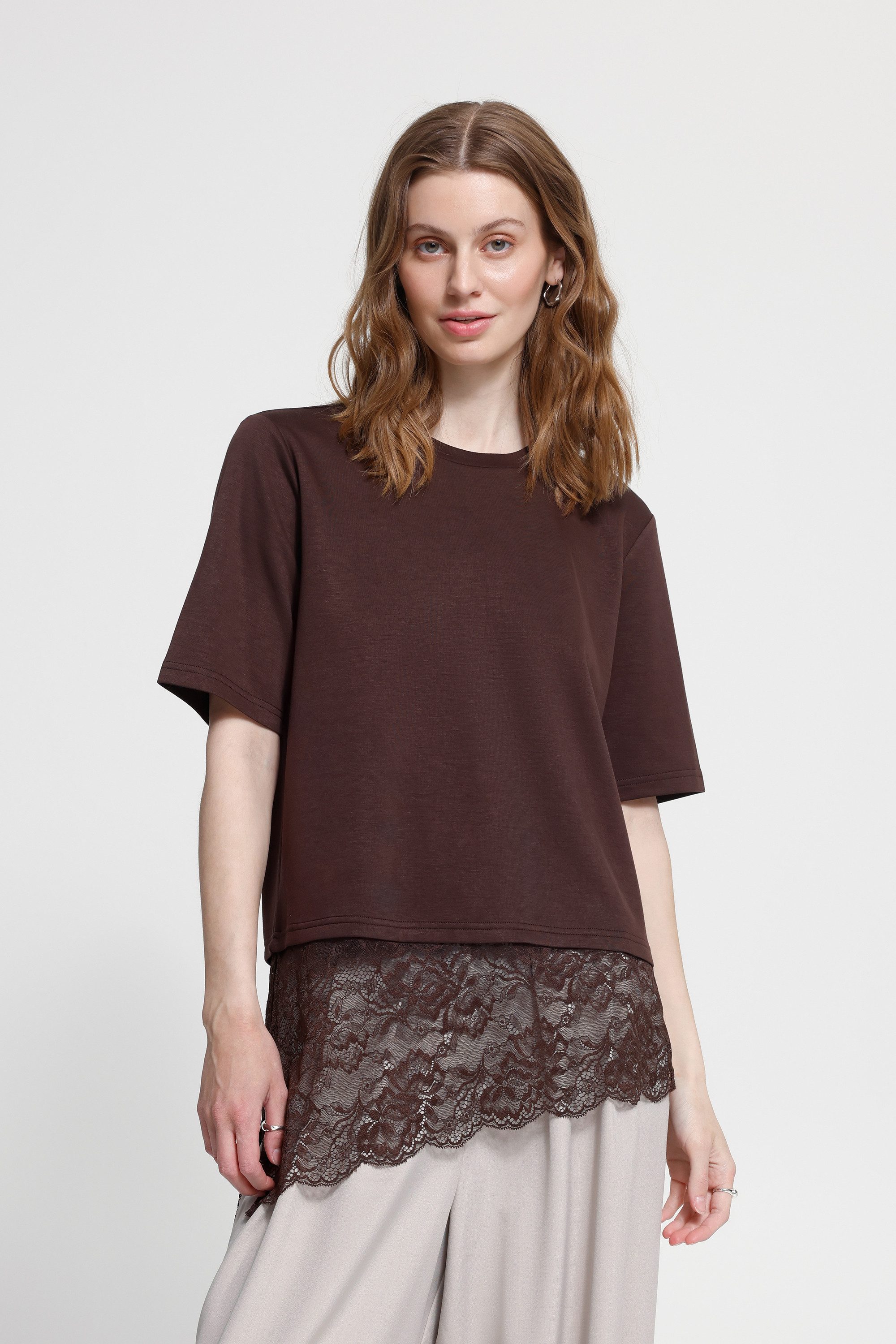 ICHI T-Shirt Kurzarm-Bluse IHKAIWA