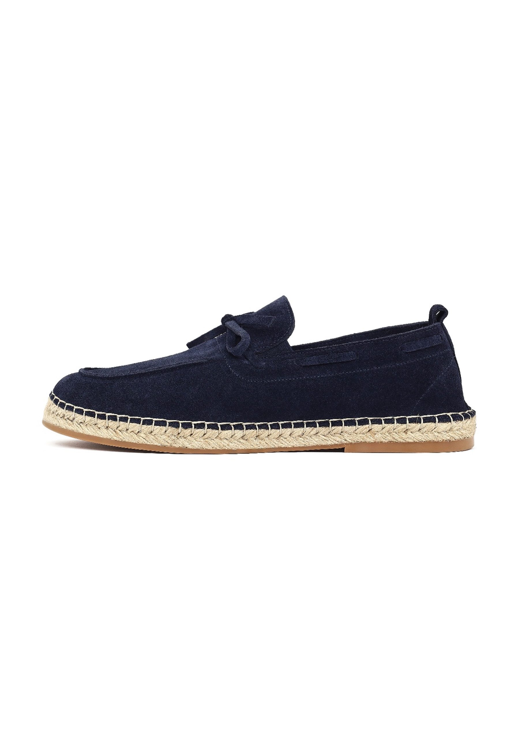 Derimod Espadrilles aus Veloursleder Espadrille Wildleder, Lederfutter, Gummisohle, Slip-On, Jutebesatz