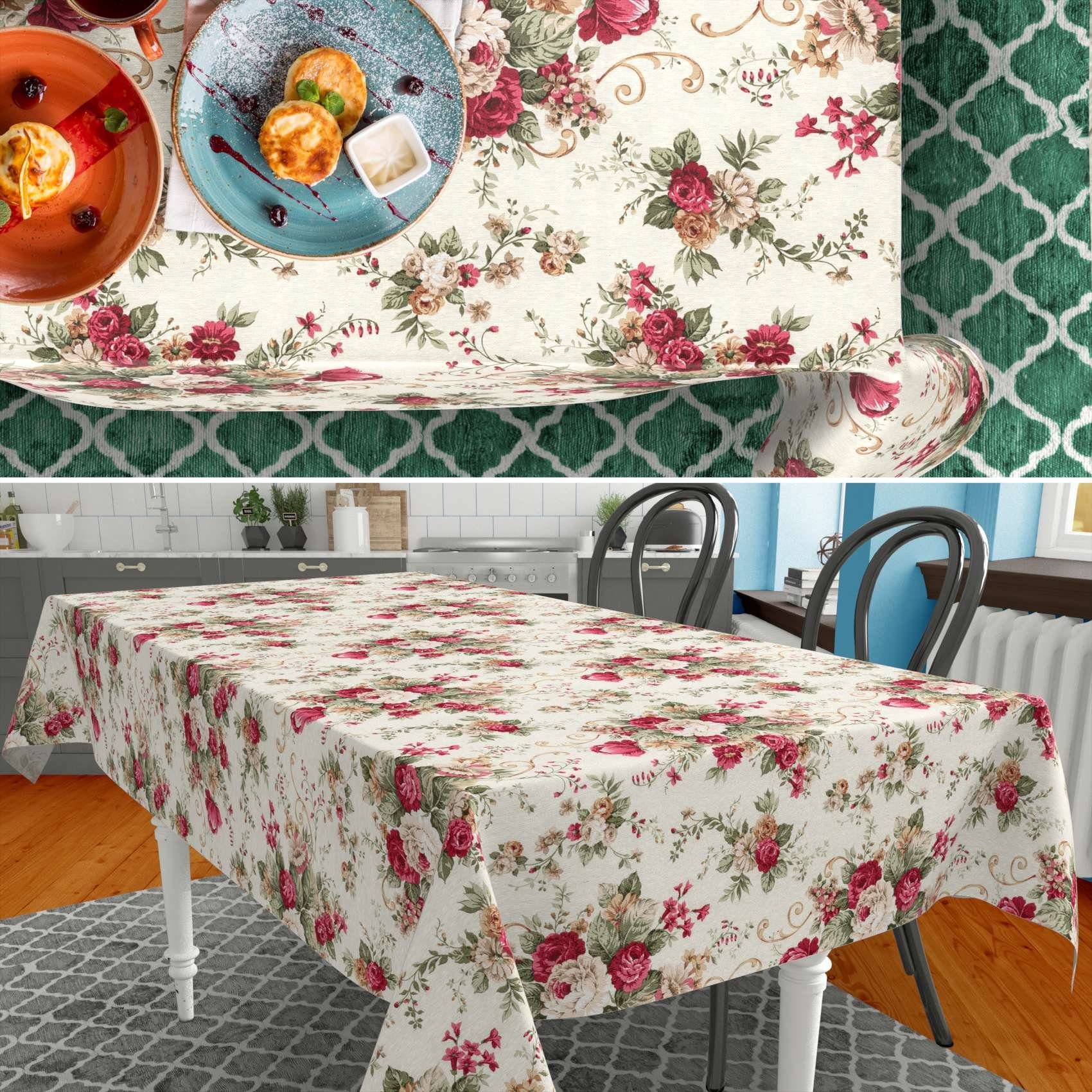 ANRO Tischdecke mit Blumen Botanik aus günstig online kaufen