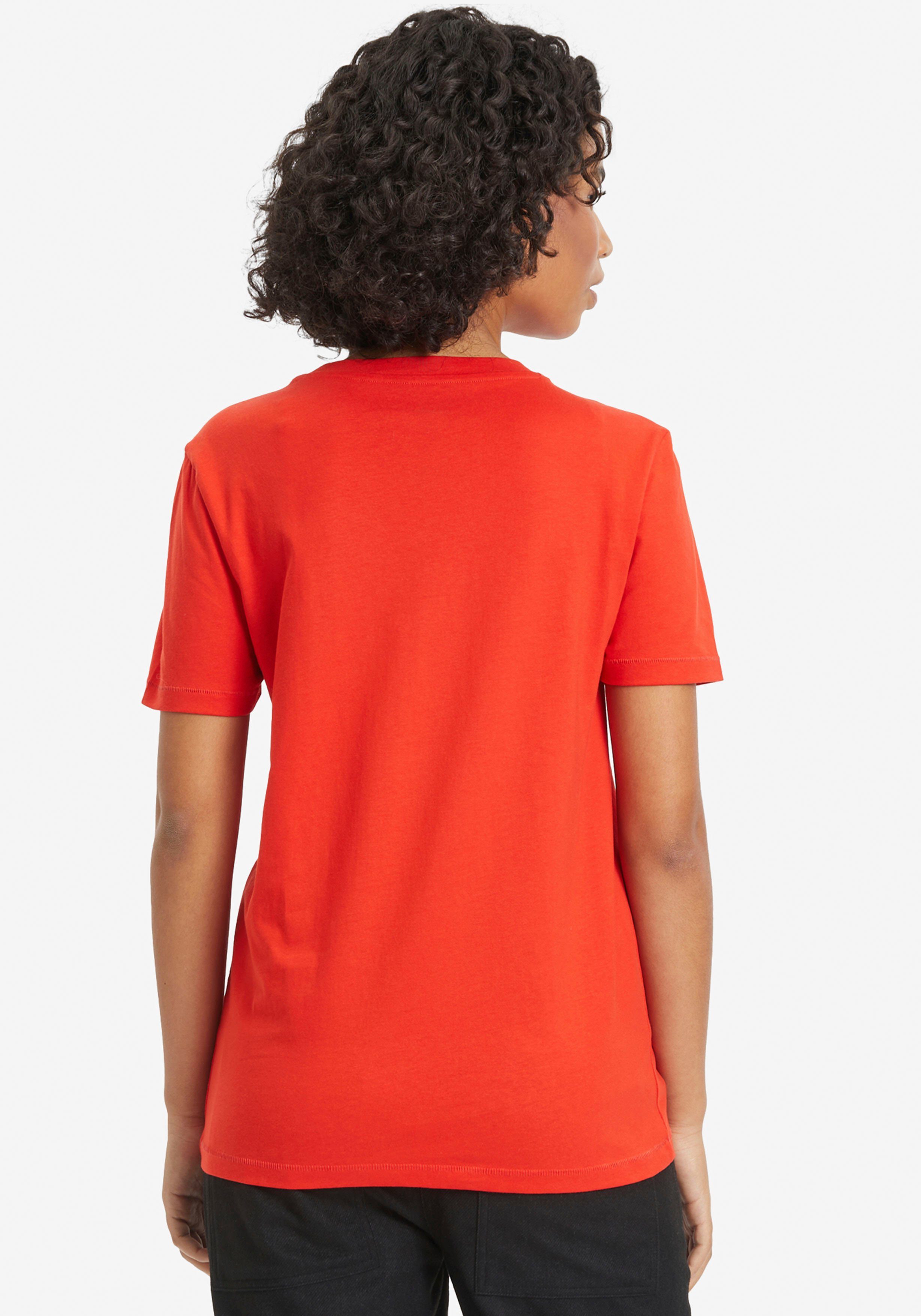red NEUE fiery Tamaris T-Shirt mit Rundhalsausschnitt KOLLEKTION -