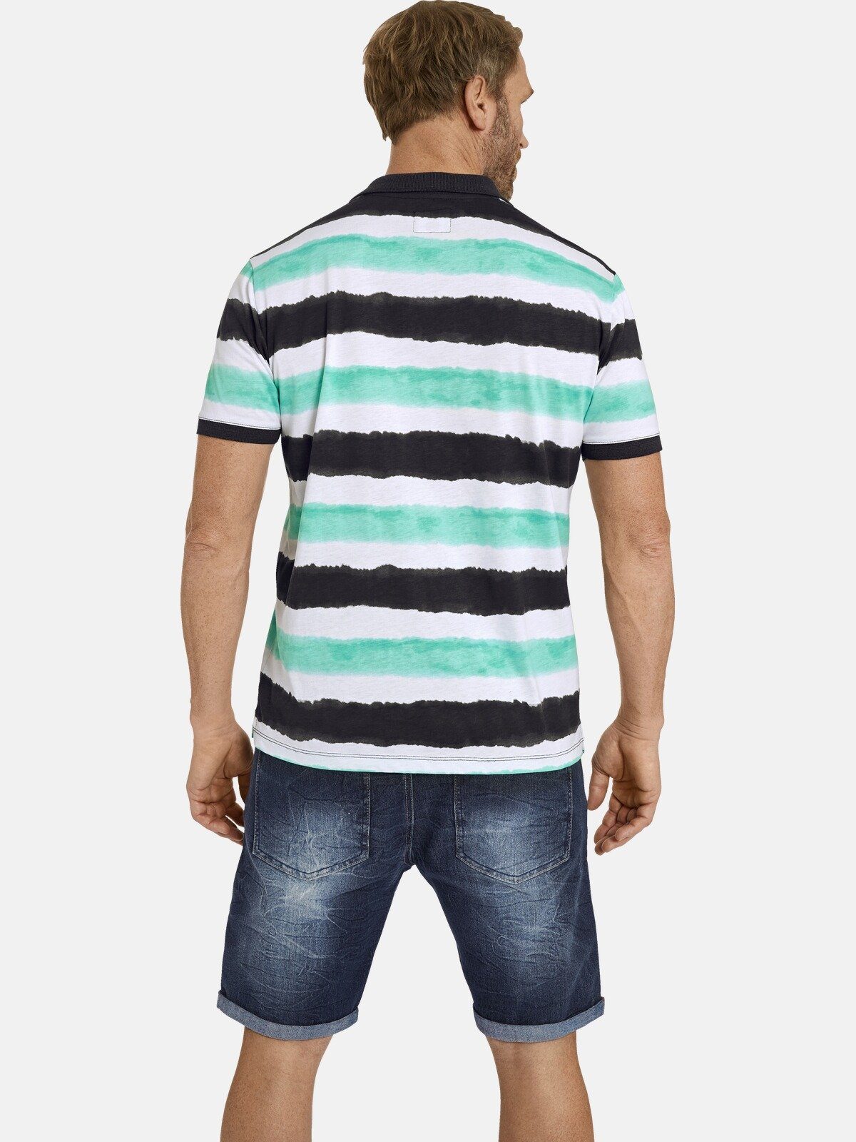 Jan Vanderstorm Poloshirt KARI im Aquarell-Streifen günstig online kaufen