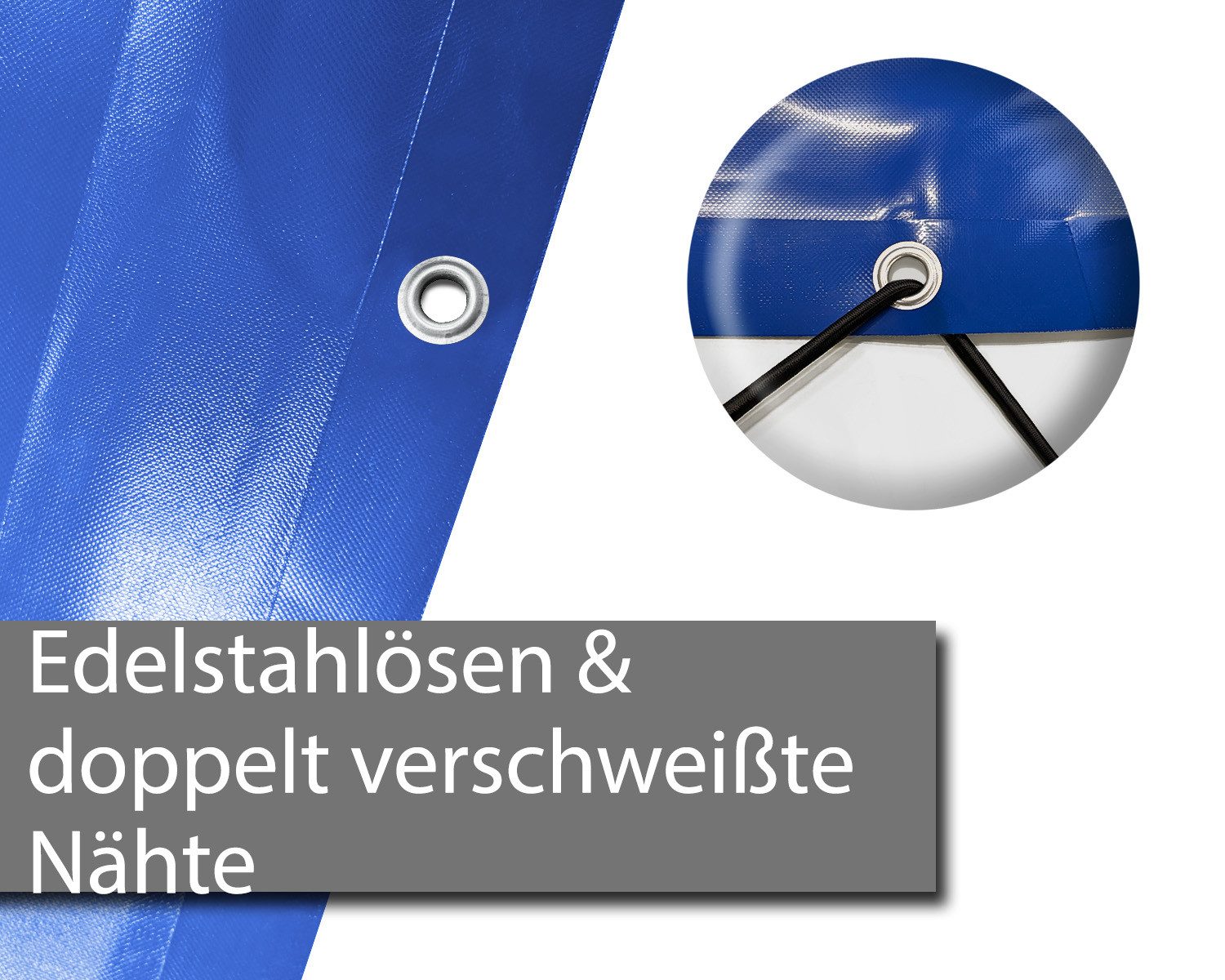 AirDeluxe Pool-Abdeckplane (Profi-Qualität) Runde aufblasbare Poolplanen/Schwimmbad, aus LKW-Plane – Bild 5 von 5