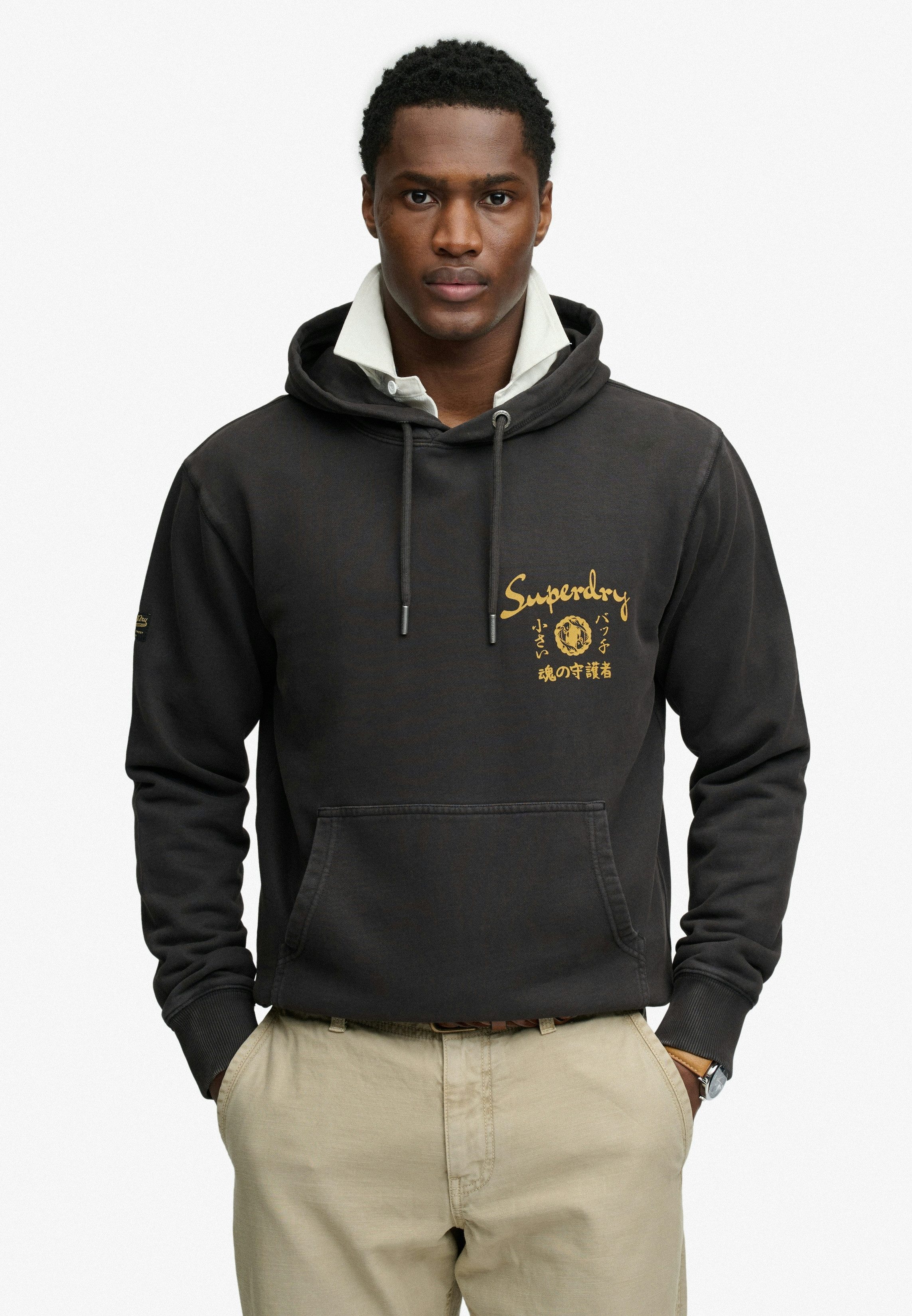 Superdry Kapuzensweatshirt TOKYO NARRATIVE LOOSE HOOD mit coolem Tattoo-Print