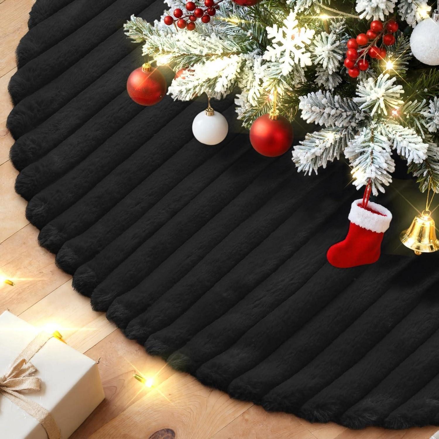LuxusKollektion Christbaumständer Weihnachtsbaumdecke Plüsch 60cm