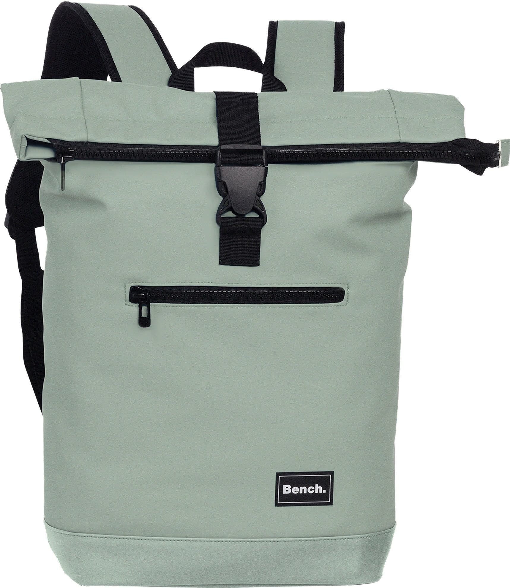Bench. Rucksack Bench Rucksack grau grün PU Kunststoff, Damen, Herren Businessrucksack PU, Kunststoff, grün ca. 13cm hoch
