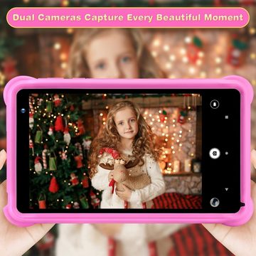 qunyiCO Kinder 2 GB RAM Kindersicherung, Google GMS, 3000 mAh Tablet (7", 32 GB, Andriod, mit Betriebssystem Dual-Kamera, 1024 x 600, IPS-Display, HD)