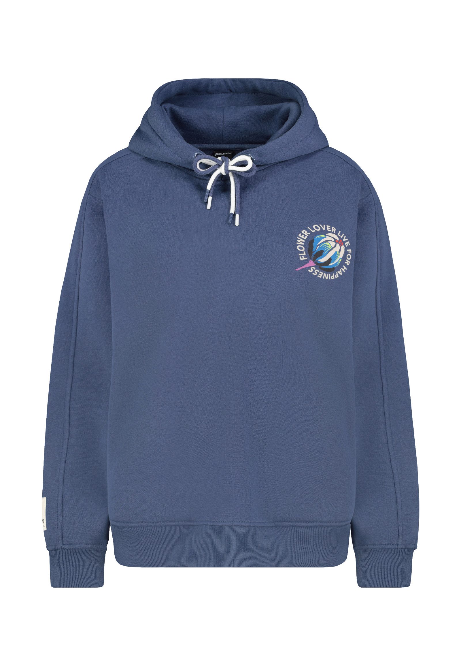 SUBLEVEL Kapuzenpullover Damen Hoodie mit Flowerprints günstig online kaufen