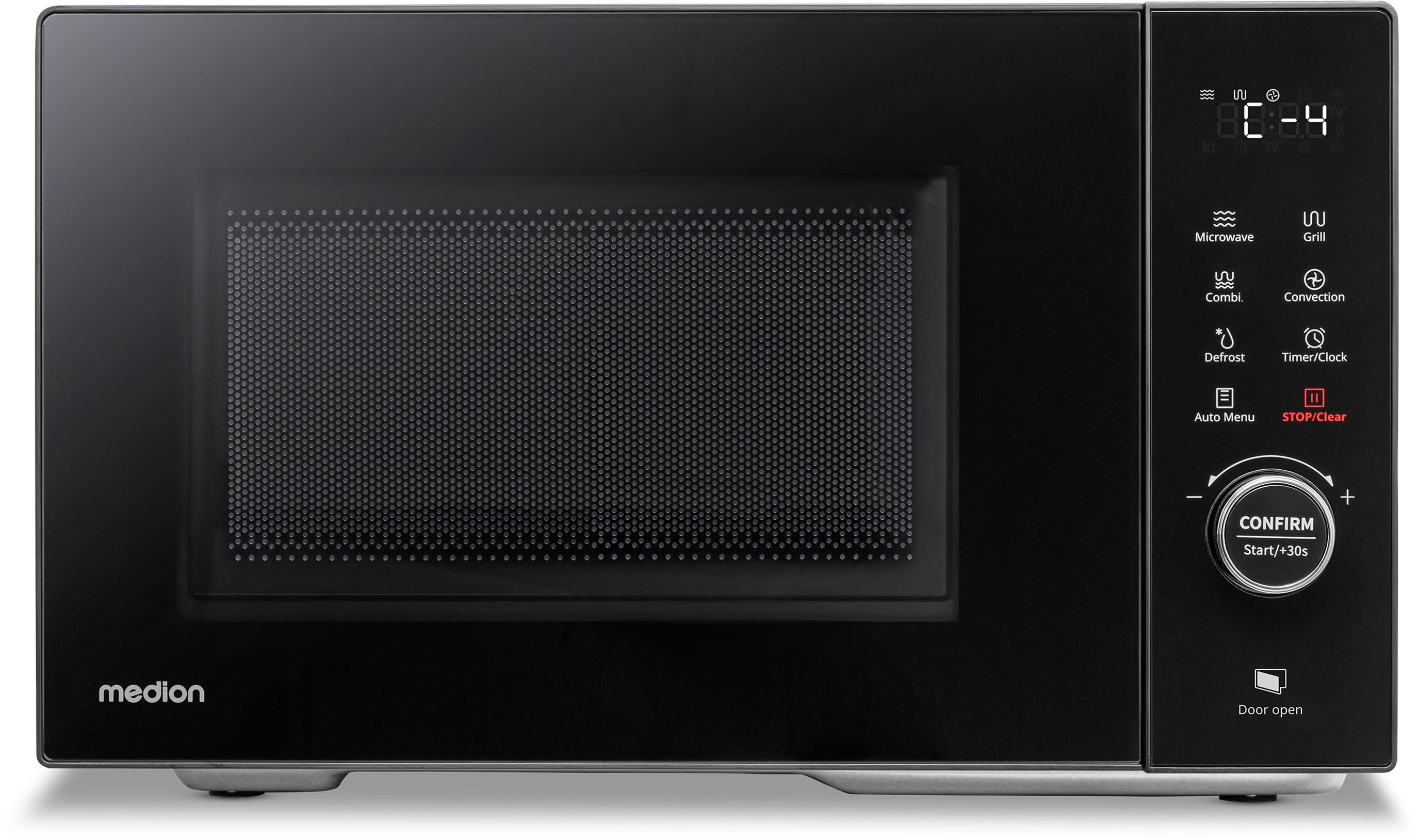 Medion® Mikrowelle MD 12031, Grill und Heißluft, Mikrowelle, 23 l, 23 L, 5 Leistungsstufen, 11 Automatikpogramme, Auftaufunktion