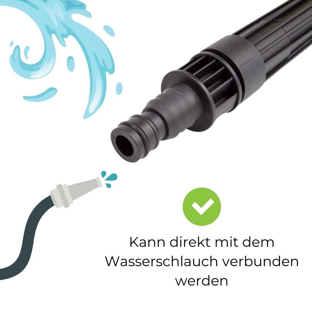 GarPet Autowaschbürste Waschbürste mit Wasseranschluss Auto PKW LKW Garten Boot Caravan