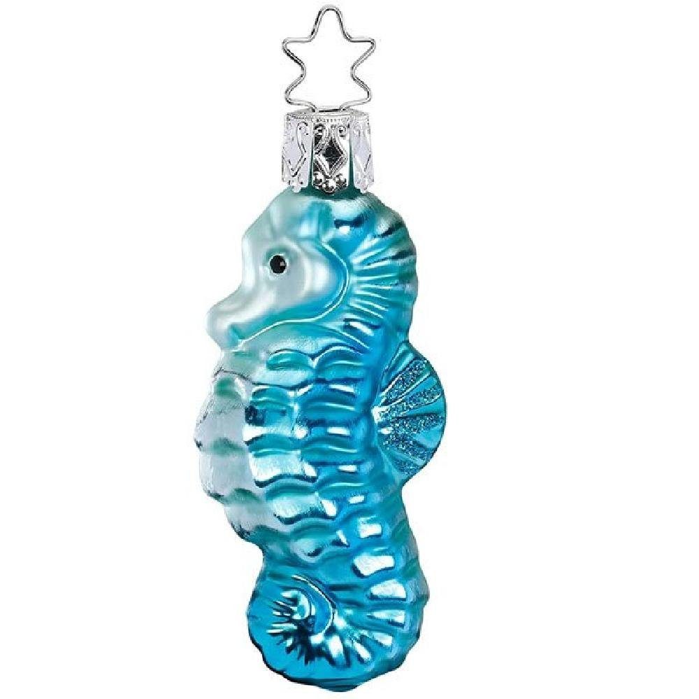 INGE-GLAS® Christbaumschmuck Seepferdchen Blau