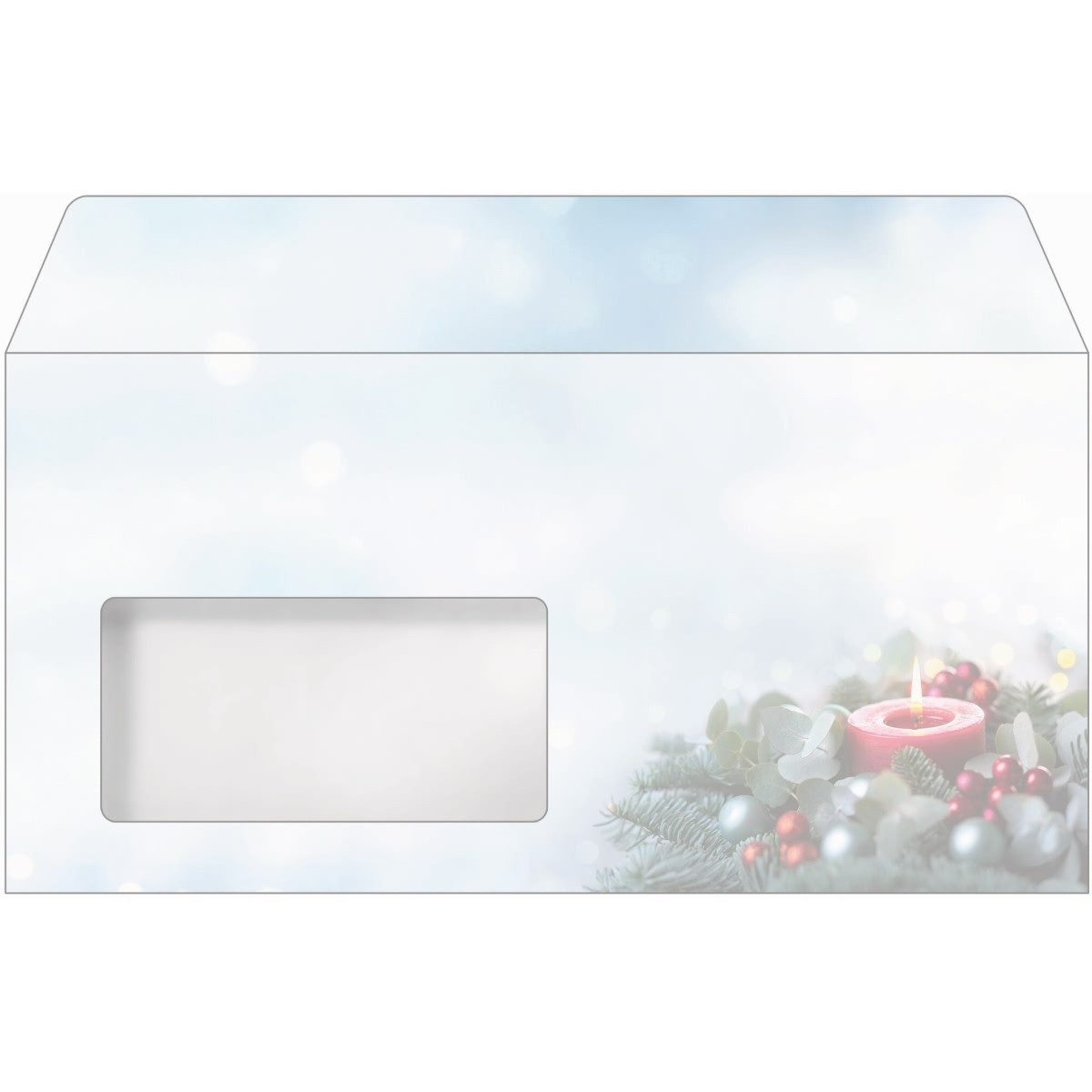 Sigel Briefumschlag Weihnachtsumschlag DIN lang 90g 50 Stück Candlelight Cheer