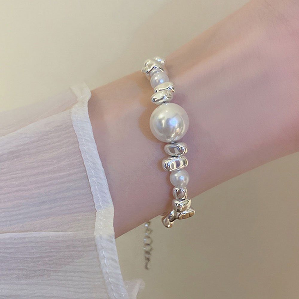 Armband und Perlen-Set Hochzeiten Partys (2-tlg) Elegant Schmuckset für funkelnd Hochzeits Geeignet Bankette LAKKEC Halskette Damenschmuck,