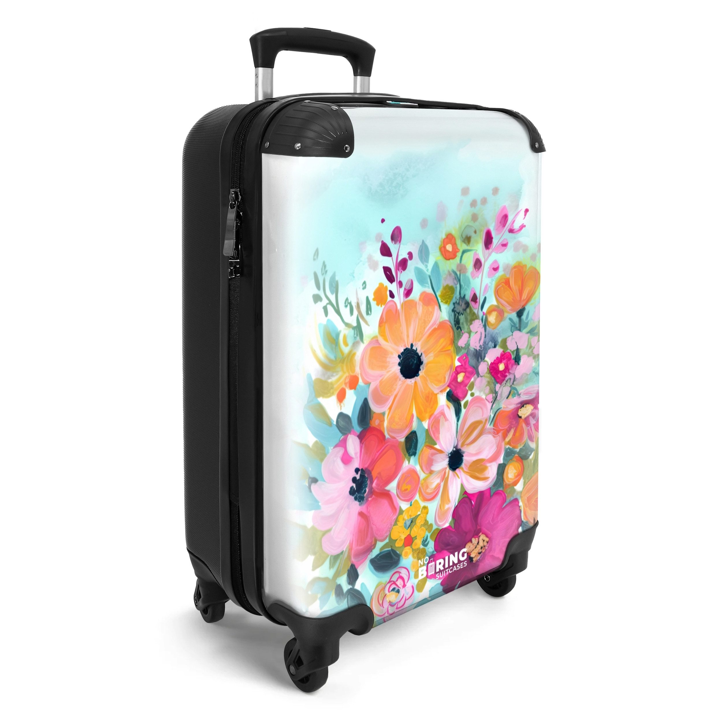 NoBoringSuitcases.com© Hartschalen-Trolley Blumen - Farben - günstig online kaufen