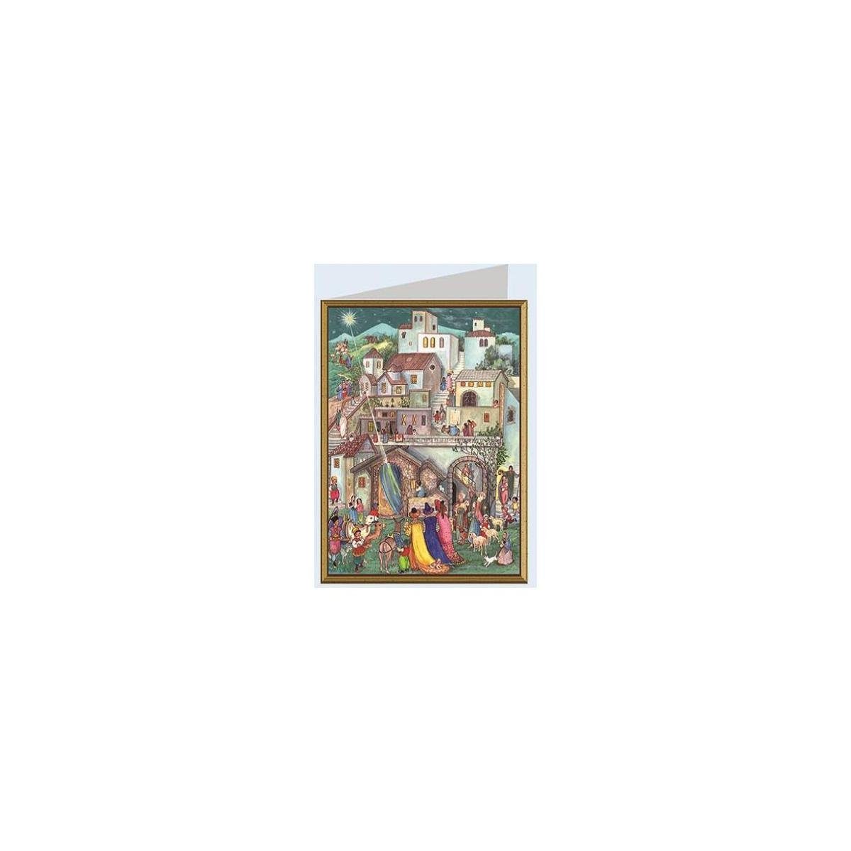 Richard Sellmer Verlag Grußkarte 99730 - Mini-Adventskalender Karte- Stern von Bethlehem