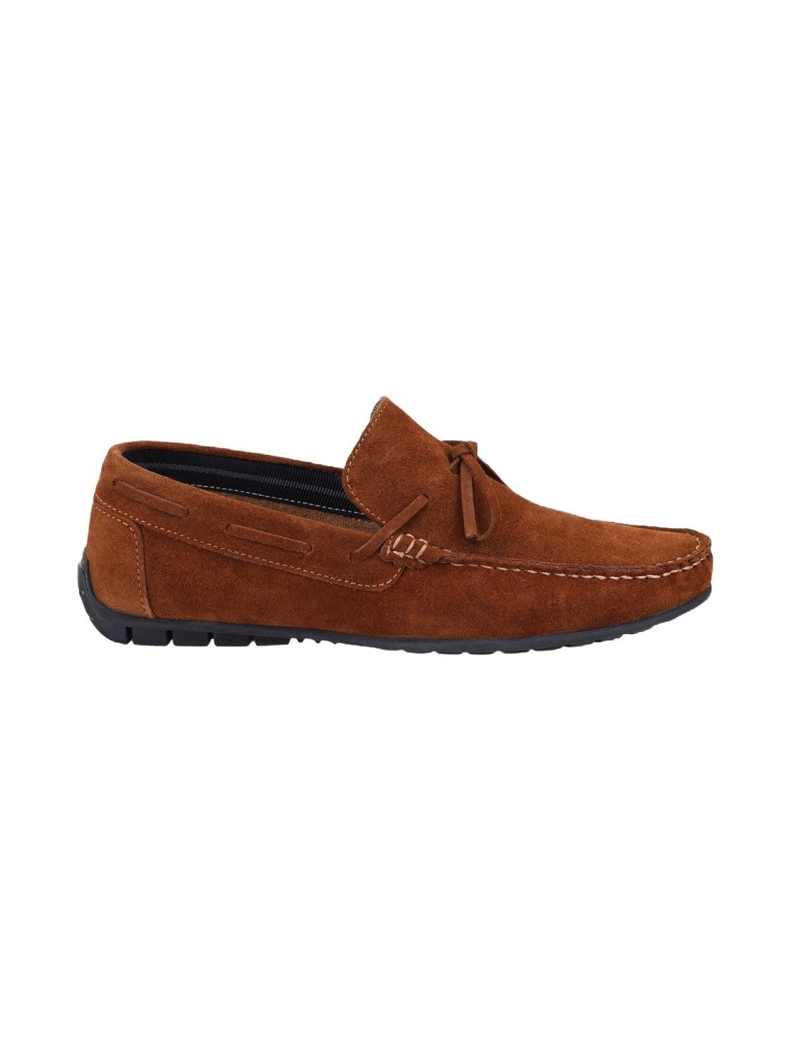 Desa Herren-Slipper aus Wildleder – Gummisohle, flacher Absatz, atmungsakt günstig online kaufen
