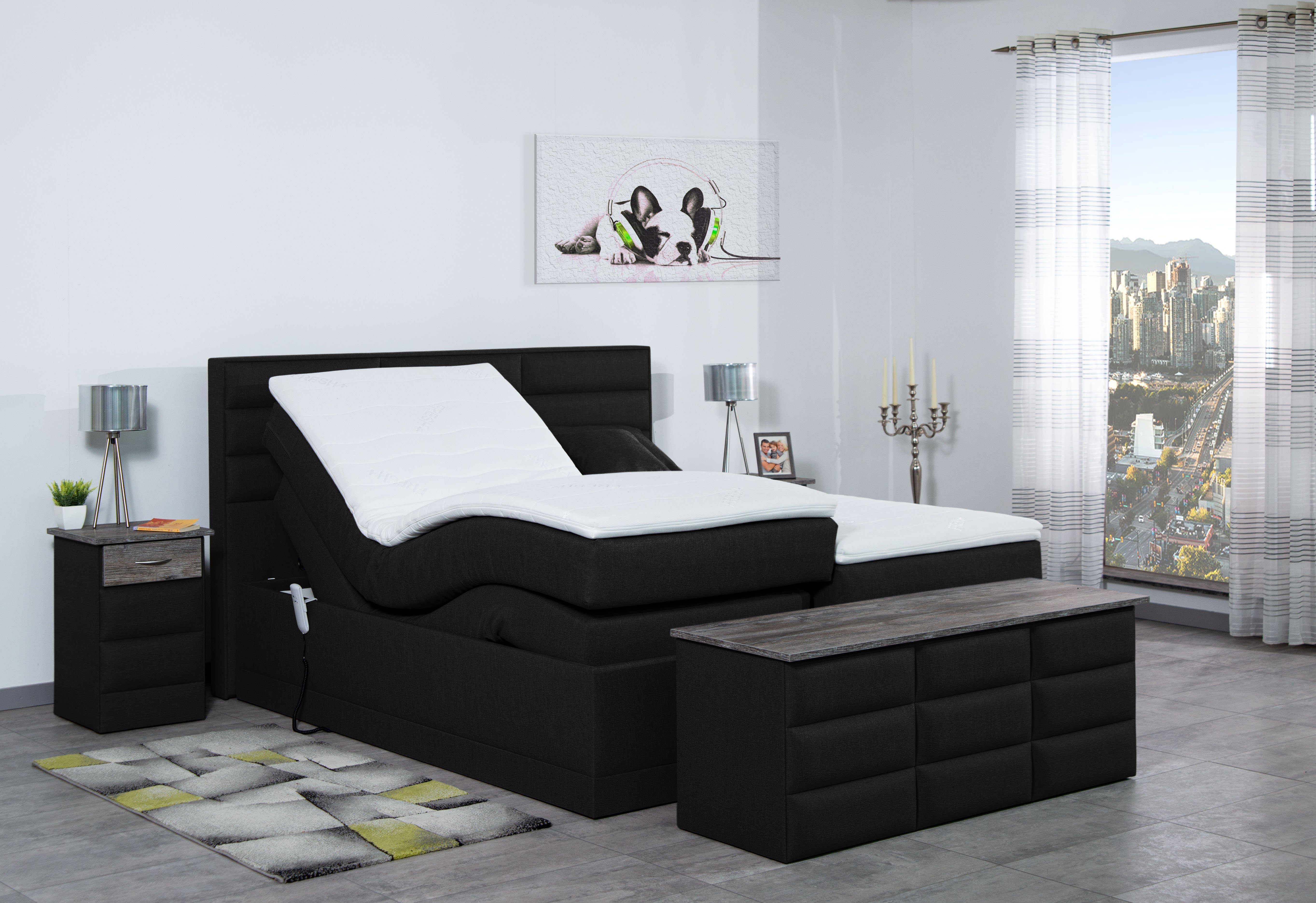 Meisterbetten Boxspringbett Pino (mit Motor, 7-Zonen günstig online kaufen