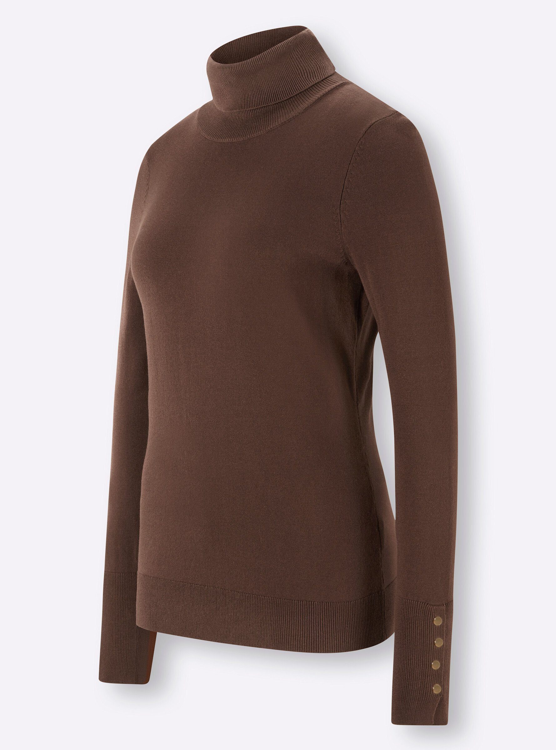 heine Strickpullover Rollkragen-Pullover Langarm Feinstrick