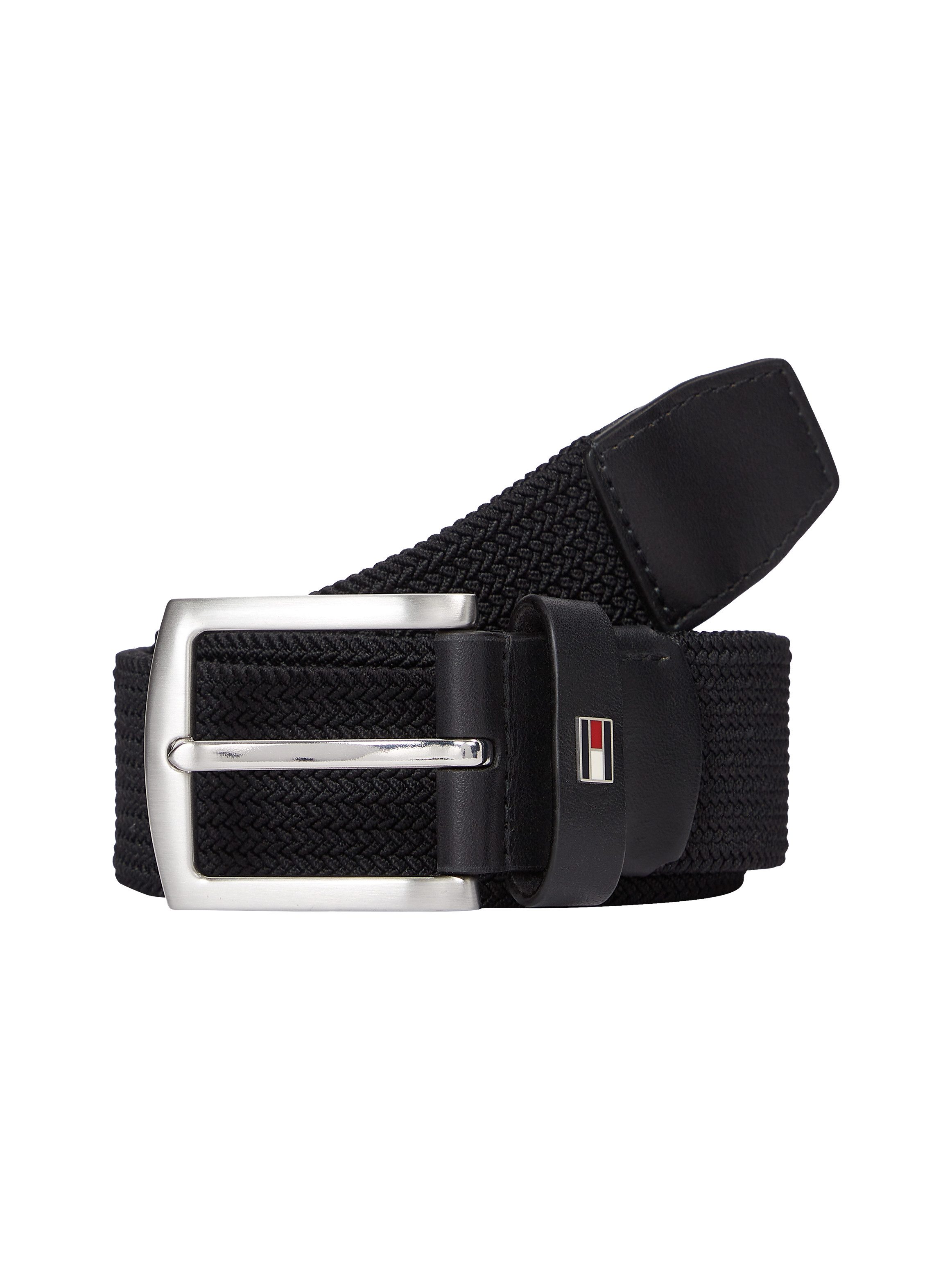 Tommy Hilfiger Flechtgürtel DENTON ELASTIC 3.5 Flexibel größenverstellbar, elastisch, Metalllogo