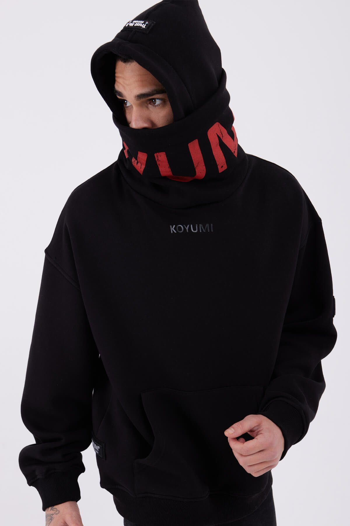 Koyumi Hoodie KOYUMI Winter Hoodie Herren mit hohem Kragen & Halswärmer (Ei günstig online kaufen