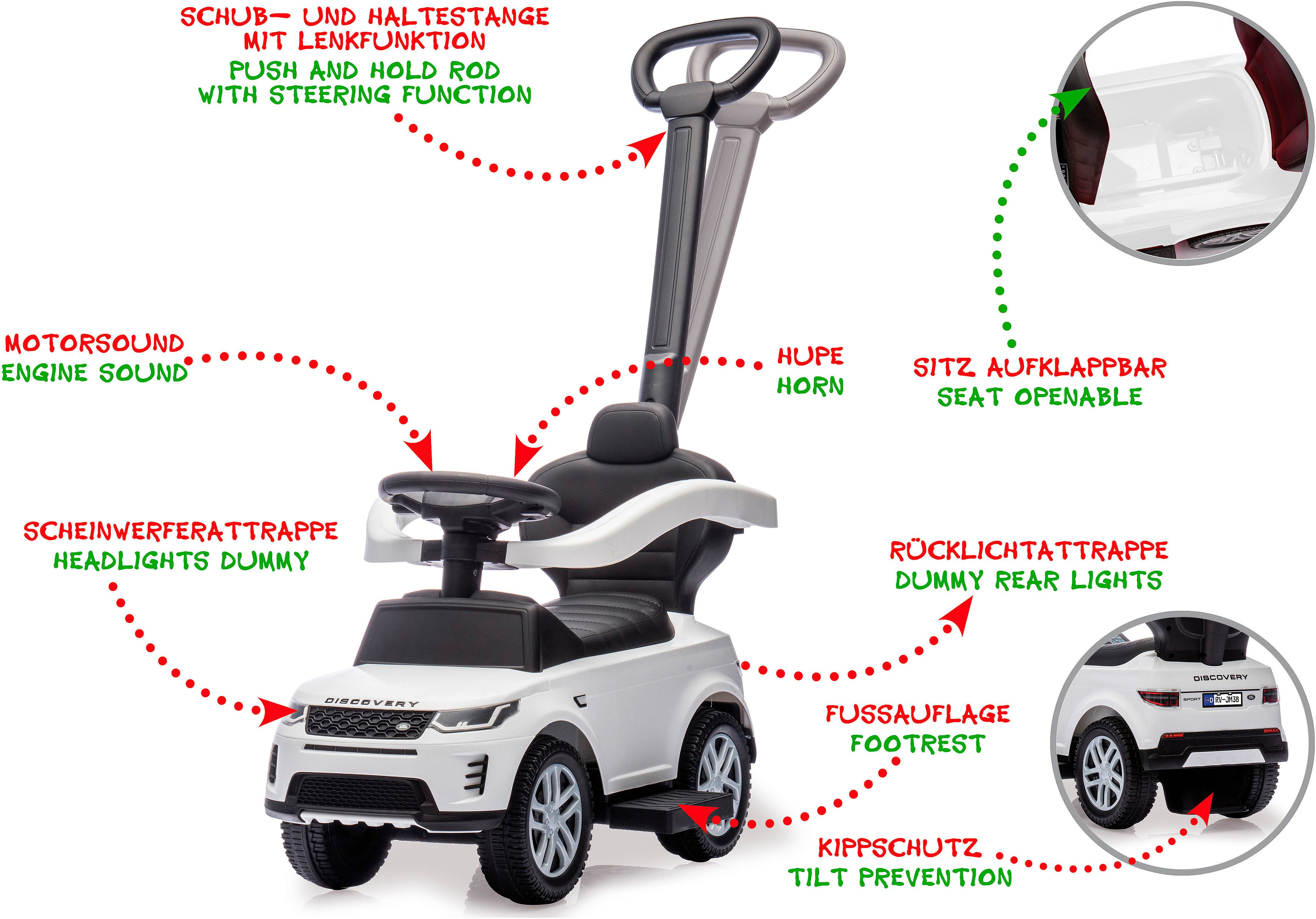 Jamara Rutscherauto Land Rover Discovery 3in1, mit Sound – Bild 2 von 5