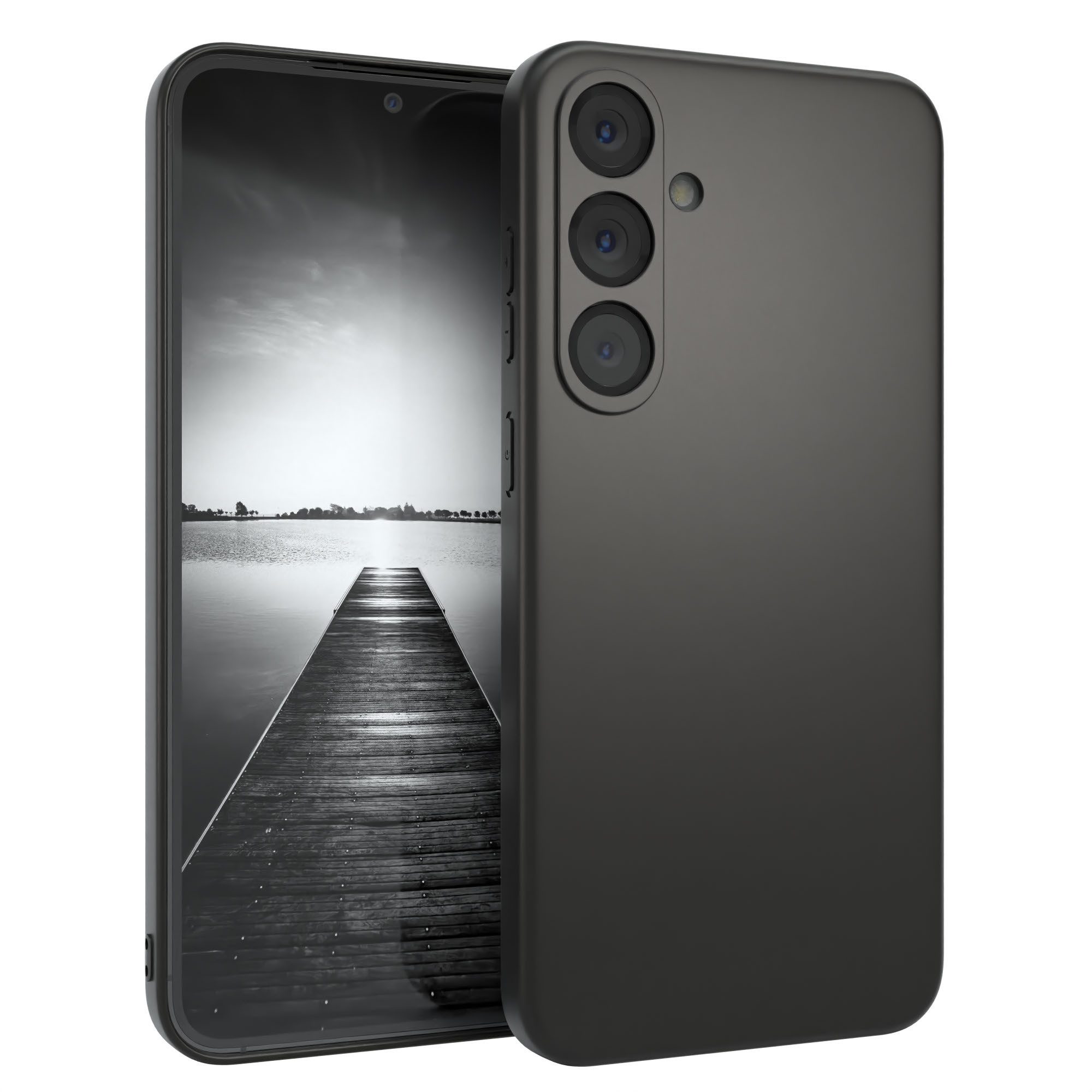 Handyhülle Slimcover Solid Schwarz für Galaxy S25 Serie