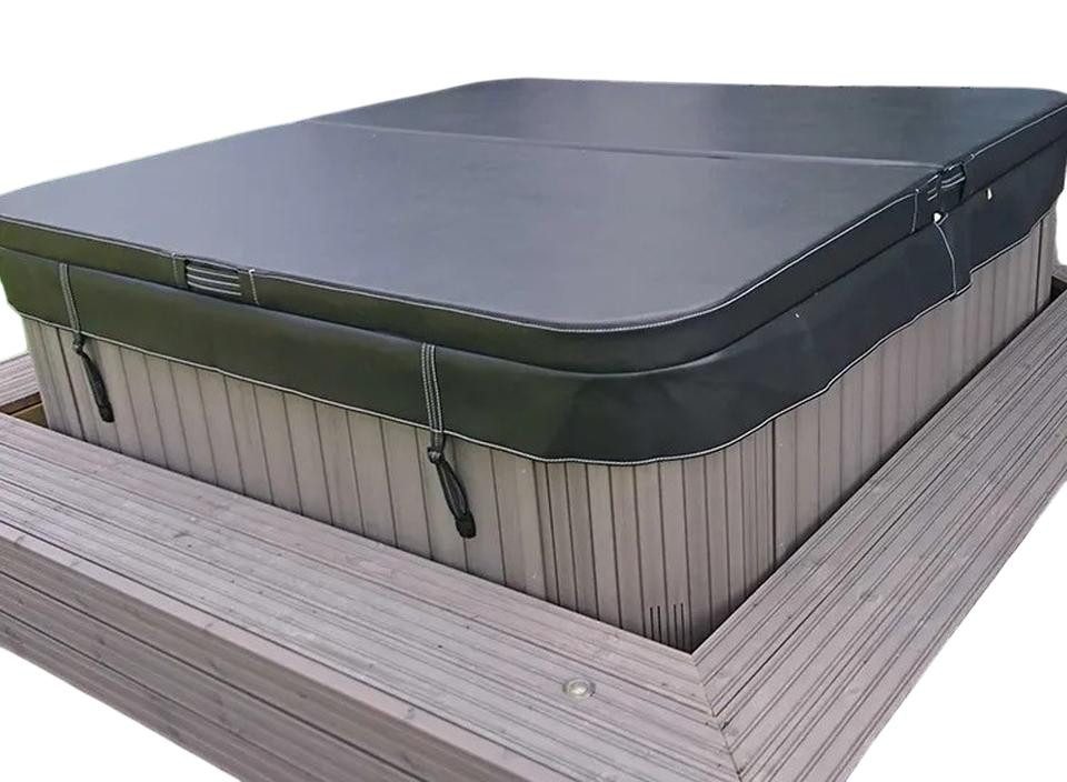 JVmoebel Pool-Abdeckplane Isolierende graue Whirlpool-Abdeckung aus Polyurethan für Außenbereich, Made in Europe