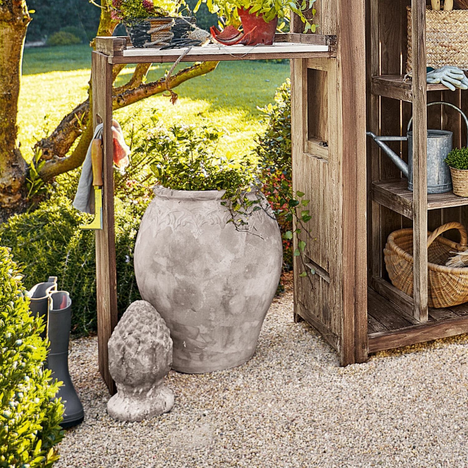 Mirabeau Übertopf Übertopf Donneville antikgrau