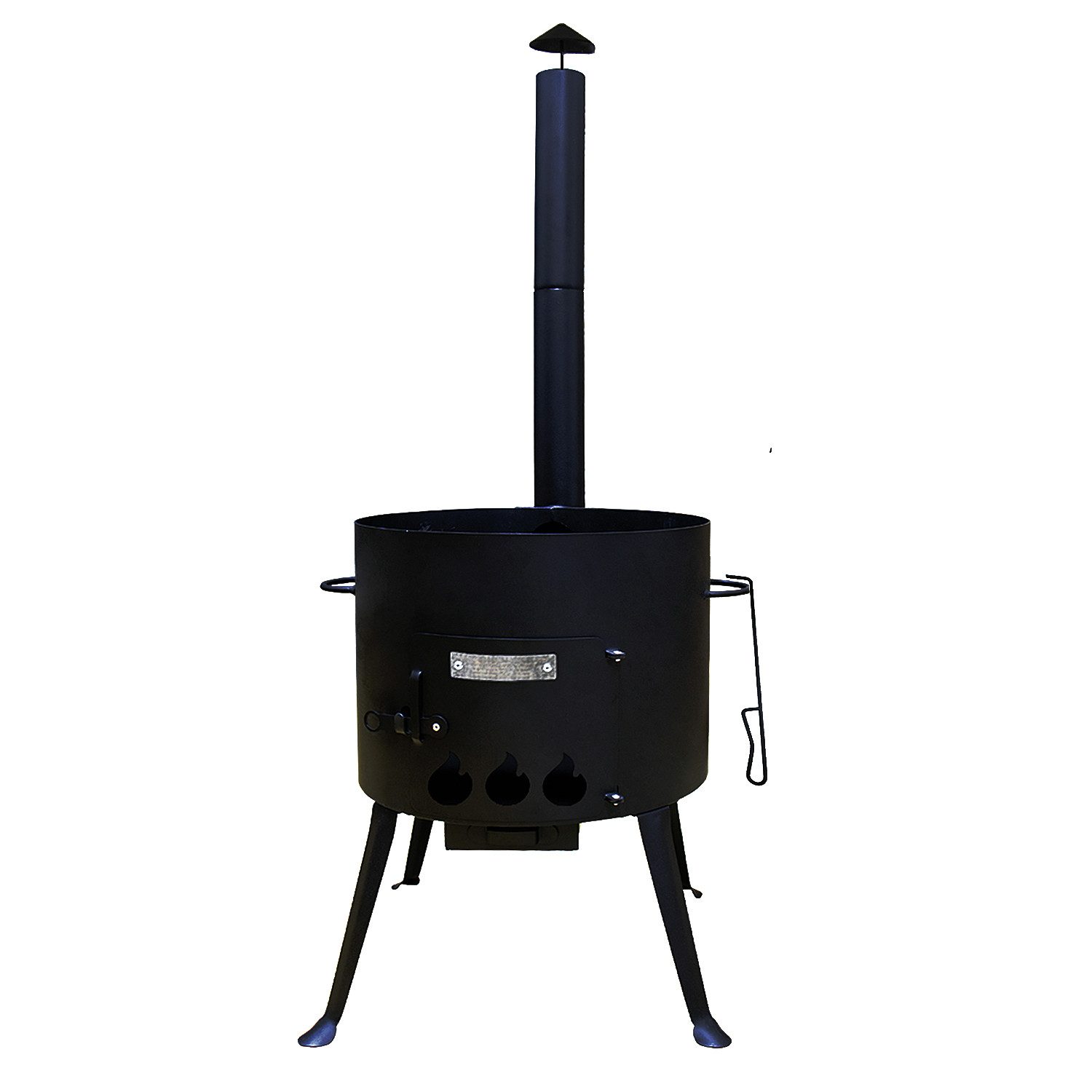 Olymp Handels GmbH Holzkohlegrill Utschak Ø40 cm für Kazan 12L mit Schornstein und Schüreisen
